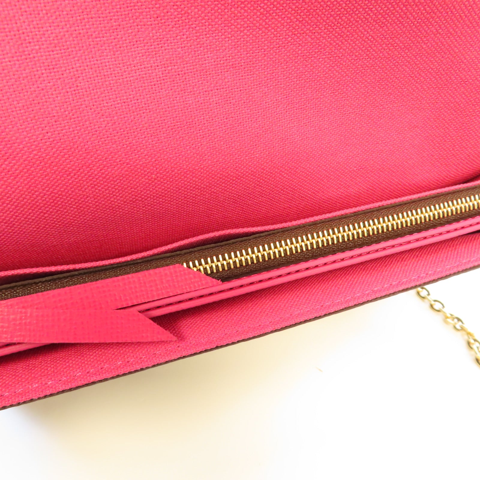 LOUIS VUITTON Monogram Felicie Pochette金扣鏈帶肩背袋啡色