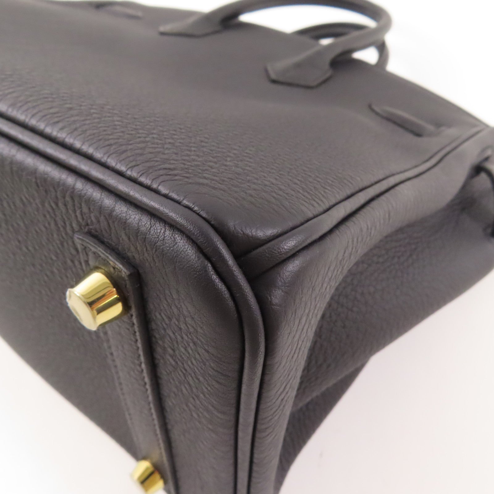 HERMES 【激減優惠】Togo皮革Birkin 25金扣手挽袋Noir