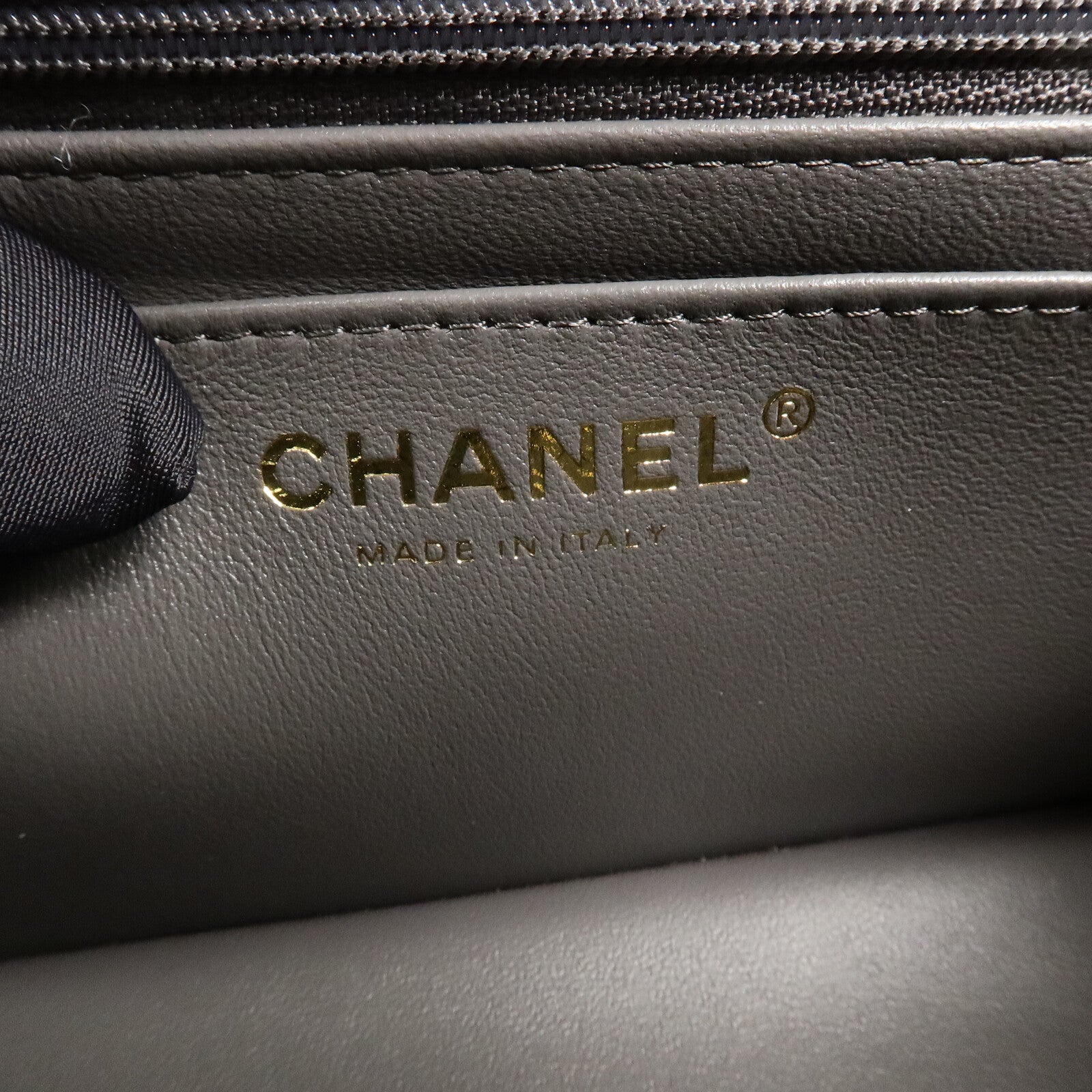 CHANEL 羊皮皮革Mini Flap With手挽肩背兩用袋