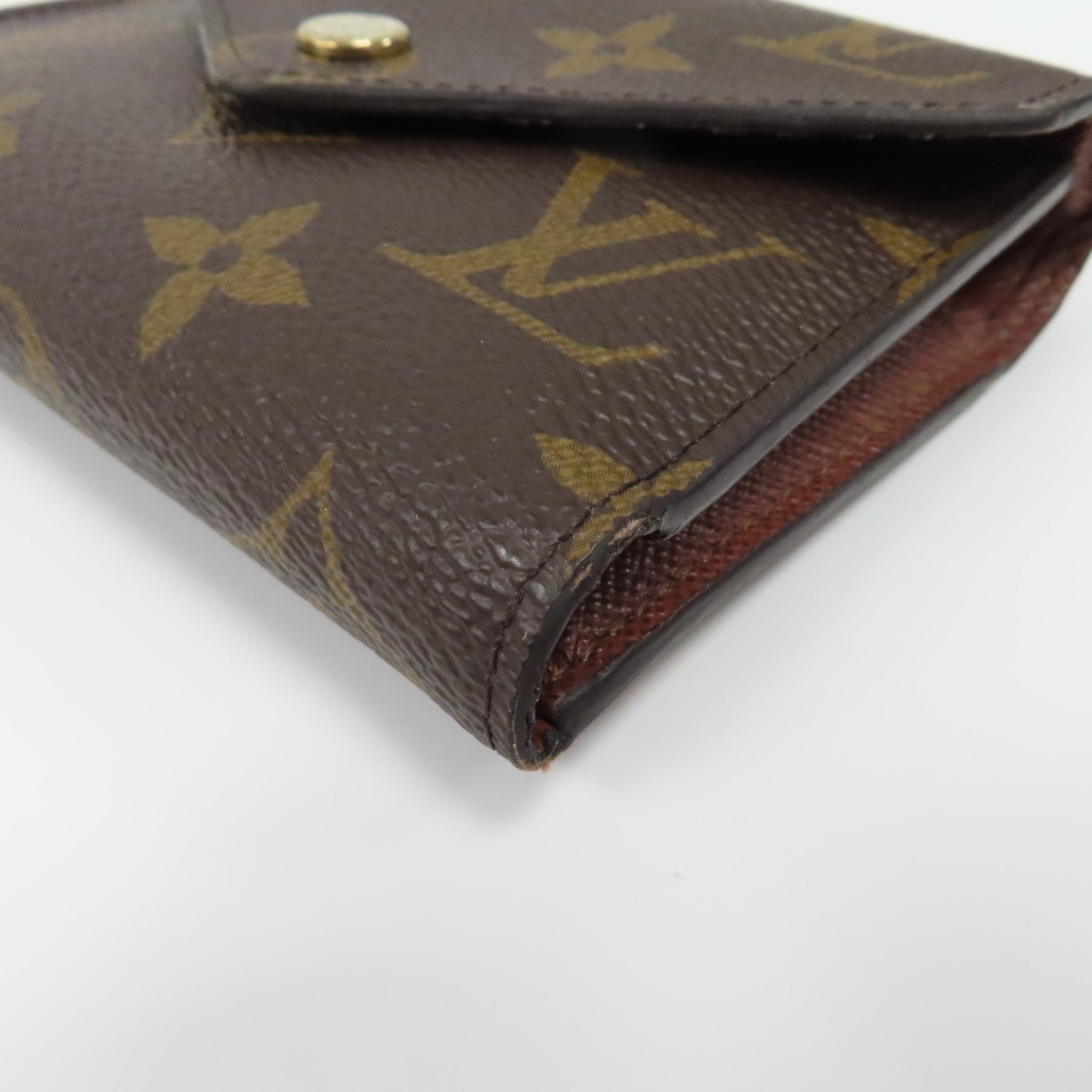 LOUIS VUITTON Monogram Victorine Wallet金扣啪鈕錢包啡色