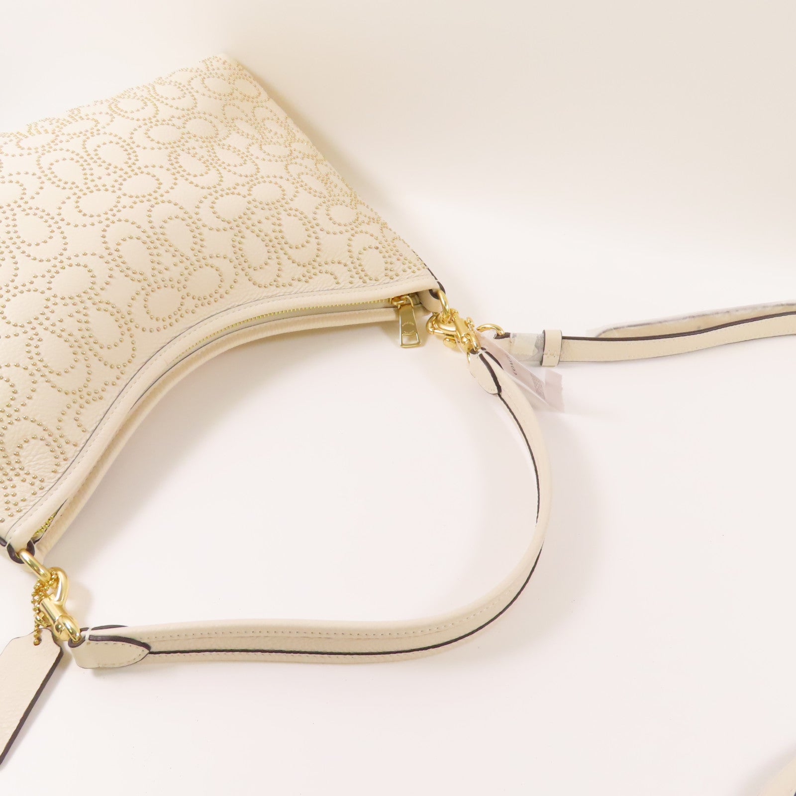 COACH 牛皮皮革2 Way Shoulder金扣手挽肩背兩用袋