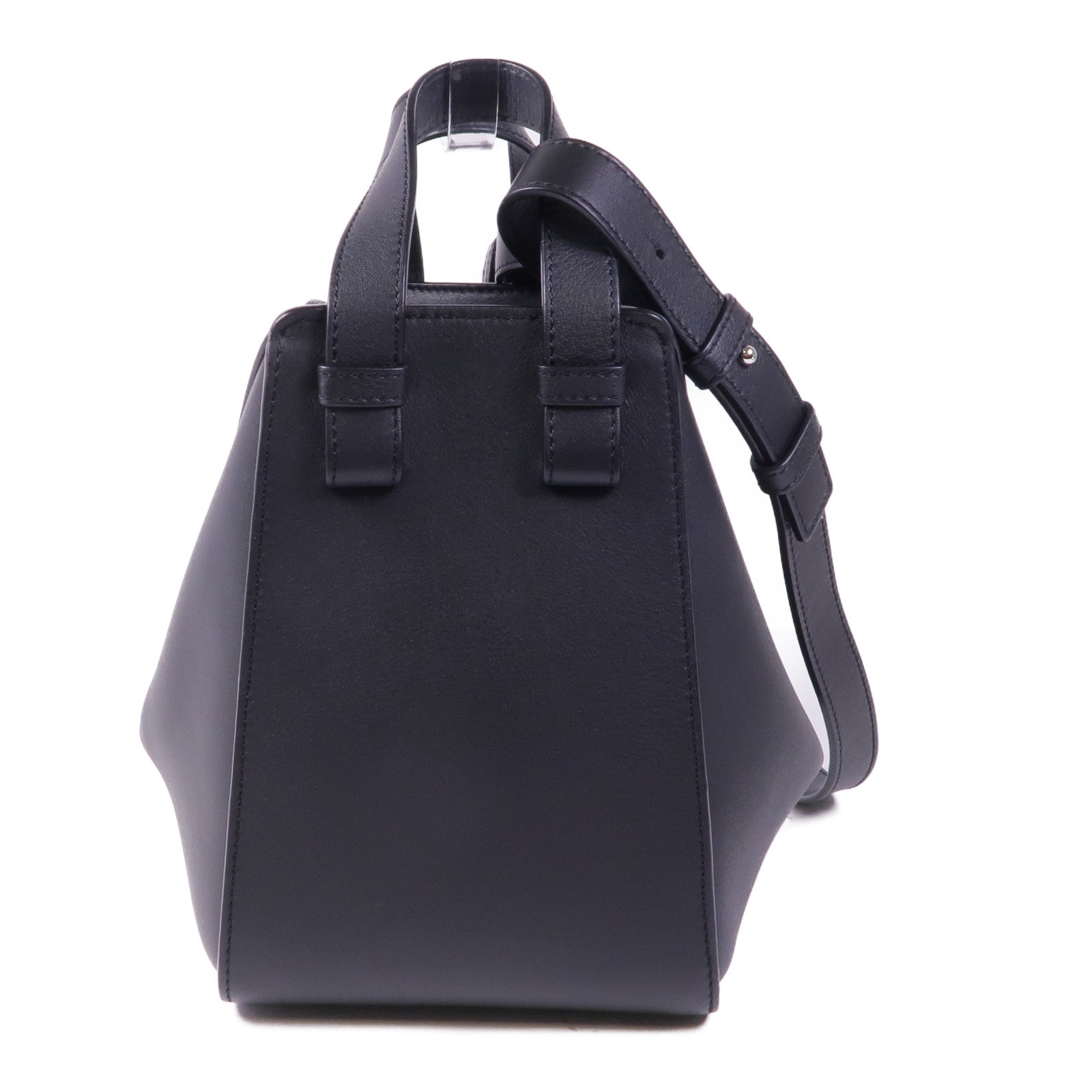 LOEWE 牛皮皮革Hammock Small銀扣手挽肩背兩用袋