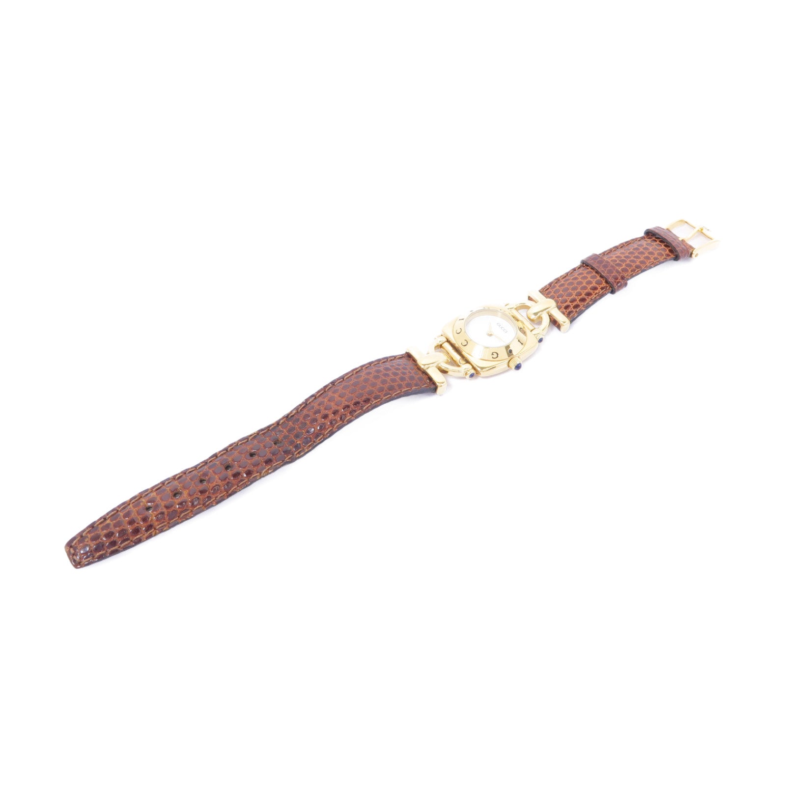 GUCCI 【激減優惠】皮革/不鏽鋼Vintage Watch手錶石英機芯啡色