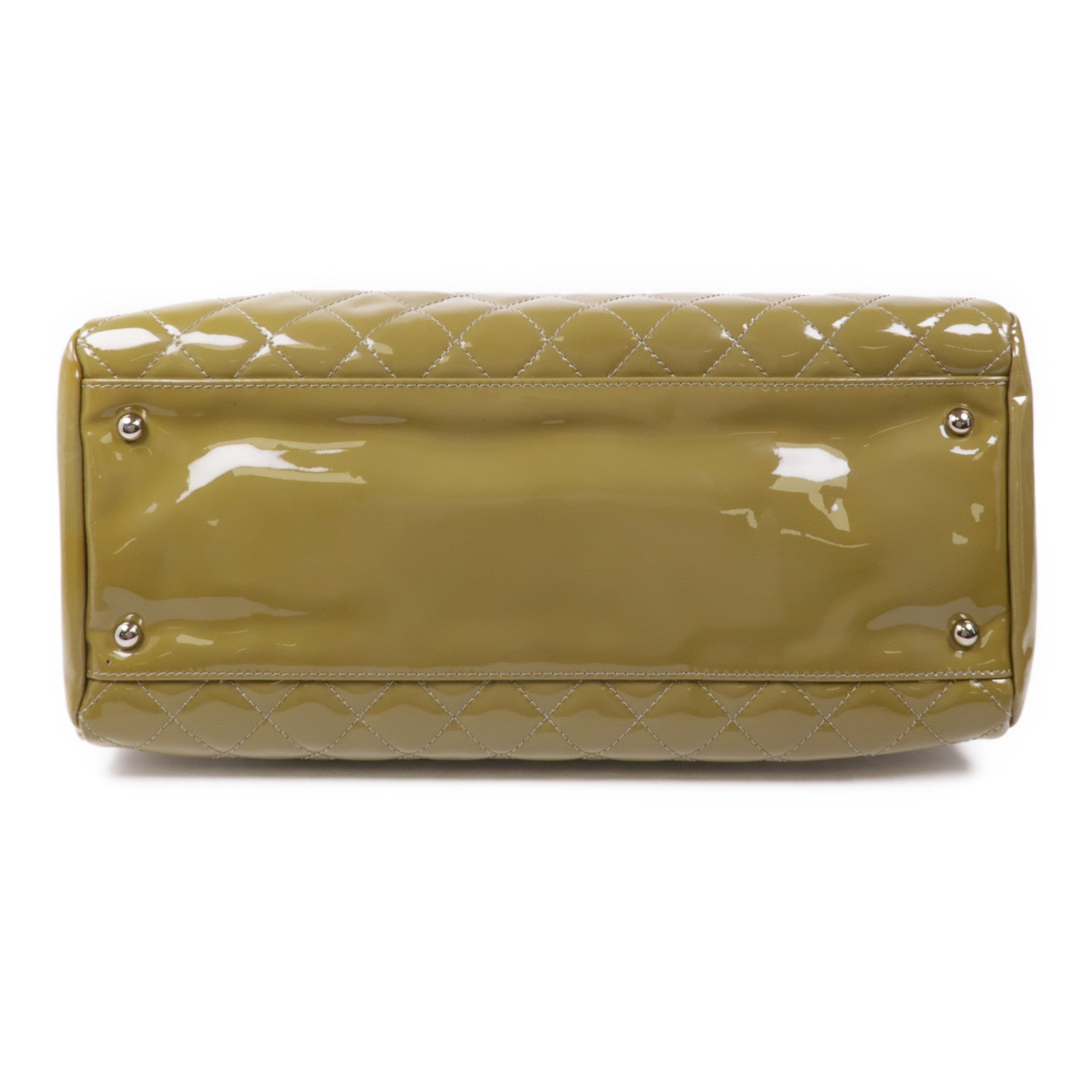 CHANEL 漆皮皮革Chain Shoulder銀扣鏈帶肩背袋