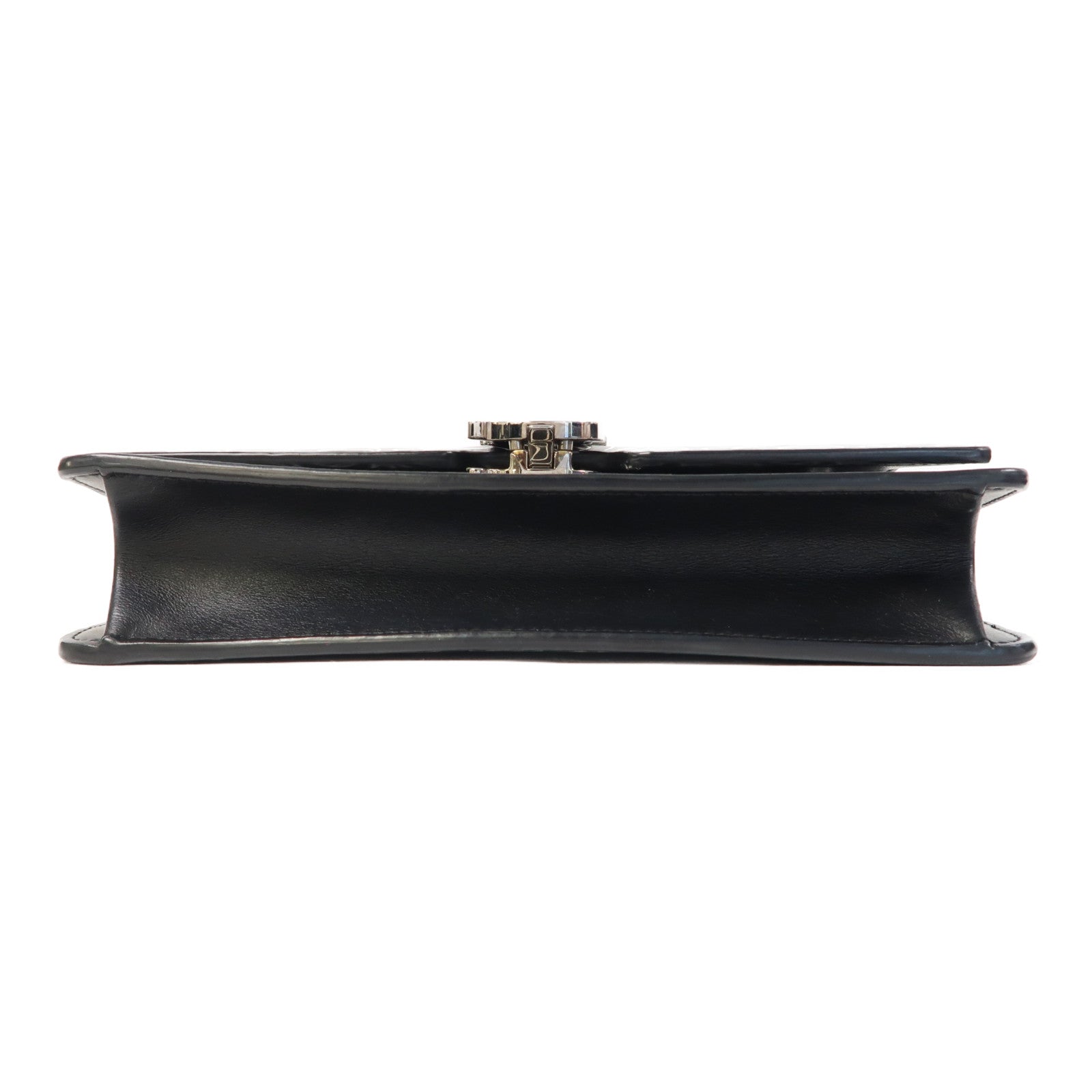 BURBERRY 牛皮皮革Shoulder Bag銀扣肩背袋黑色
