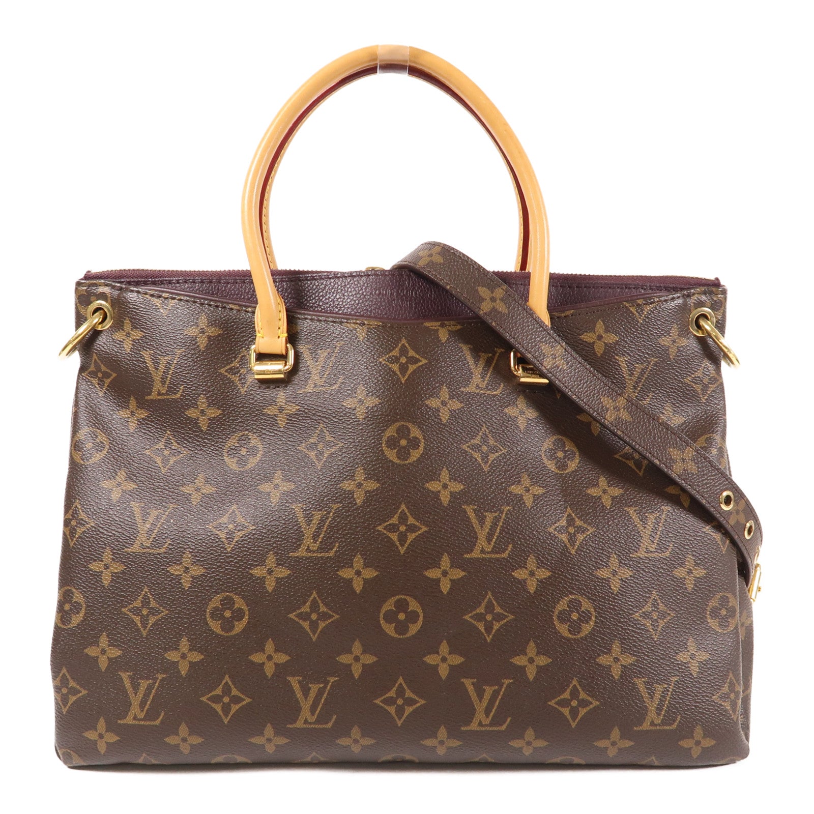 LOUIS VUITTON Monogram Pallas金扣手挽肩背兩用袋