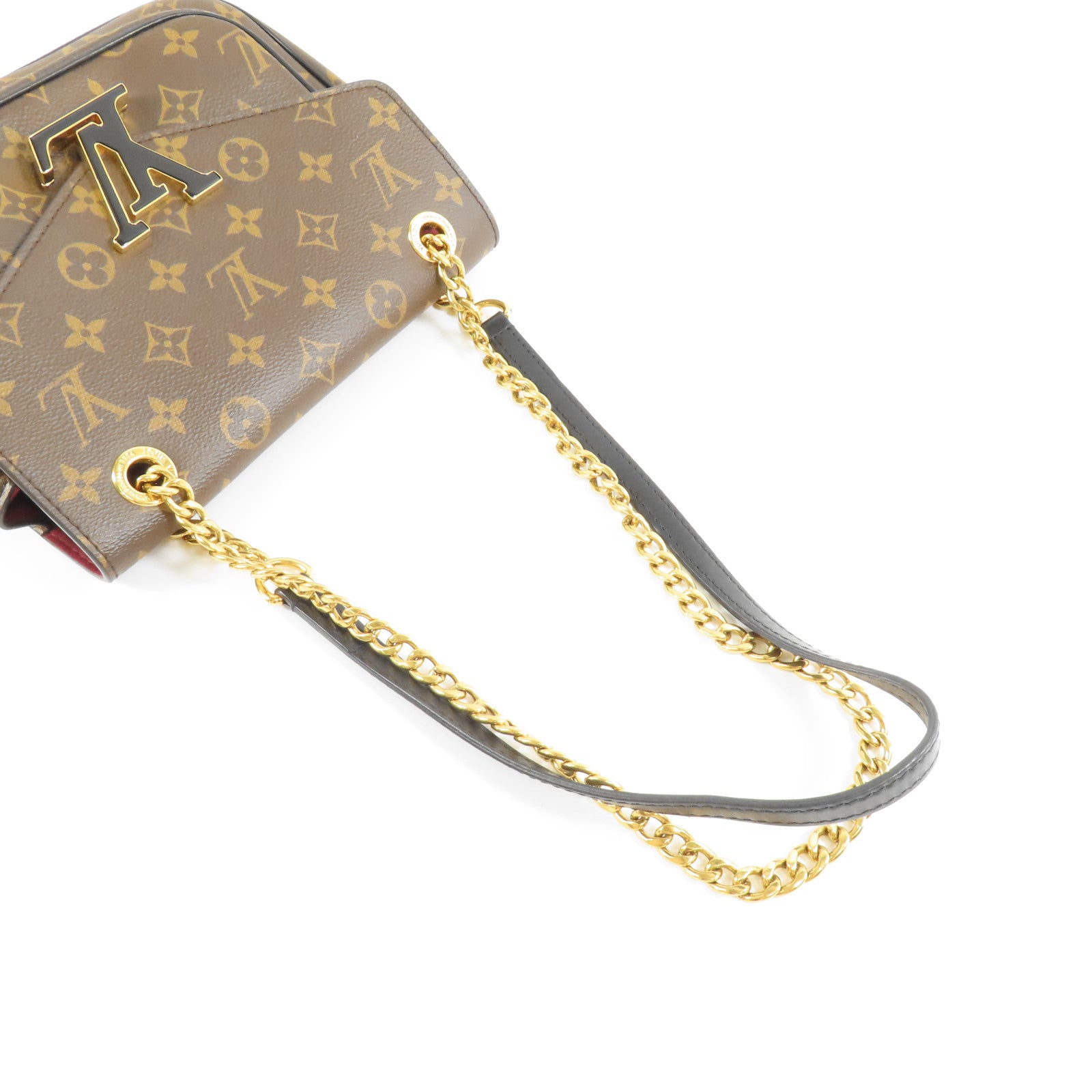 LOUIS VUITTON Monogram Passy金扣肩背袋棕色