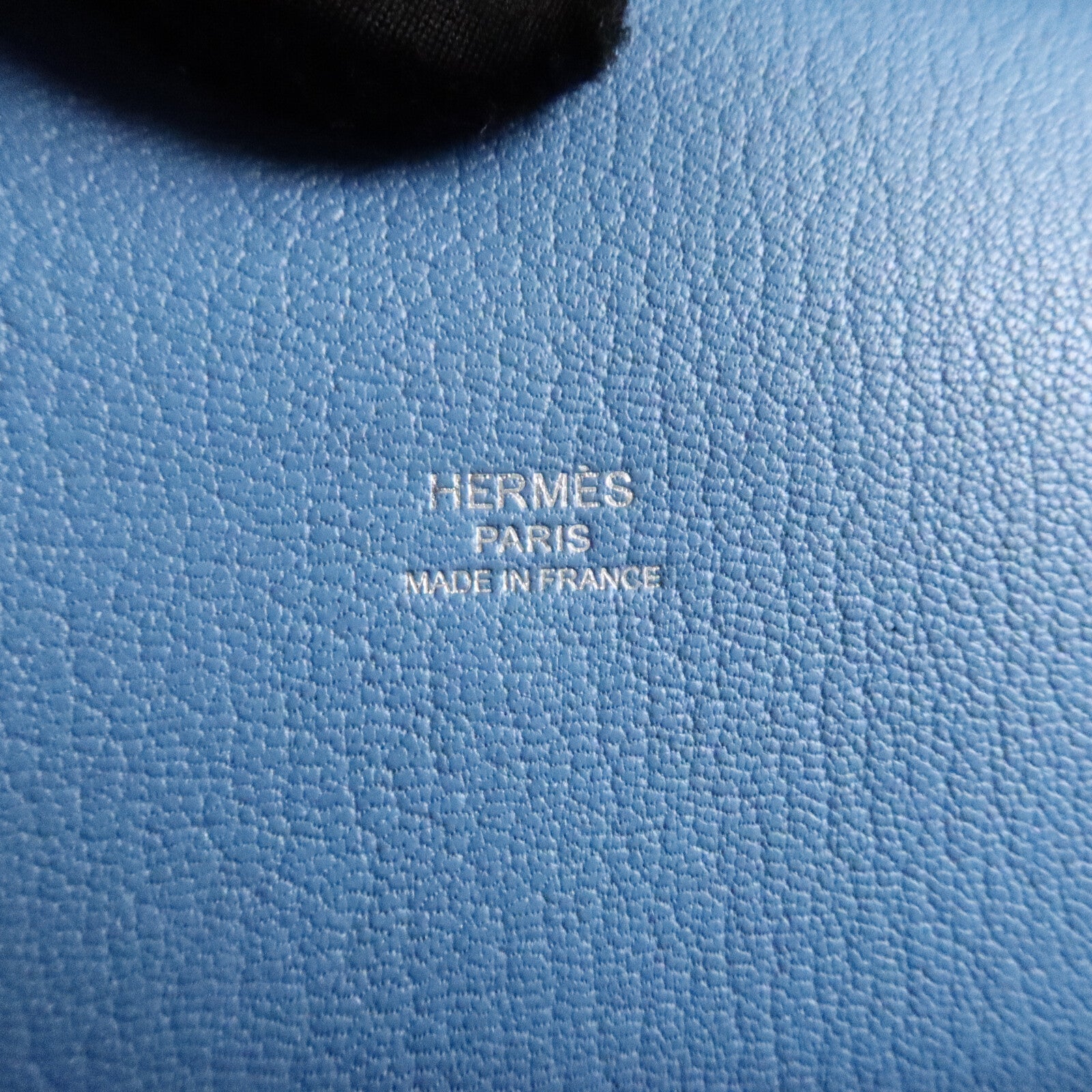 HERMES Togo皮革Jypsiere 28肩背袋Blue Jean