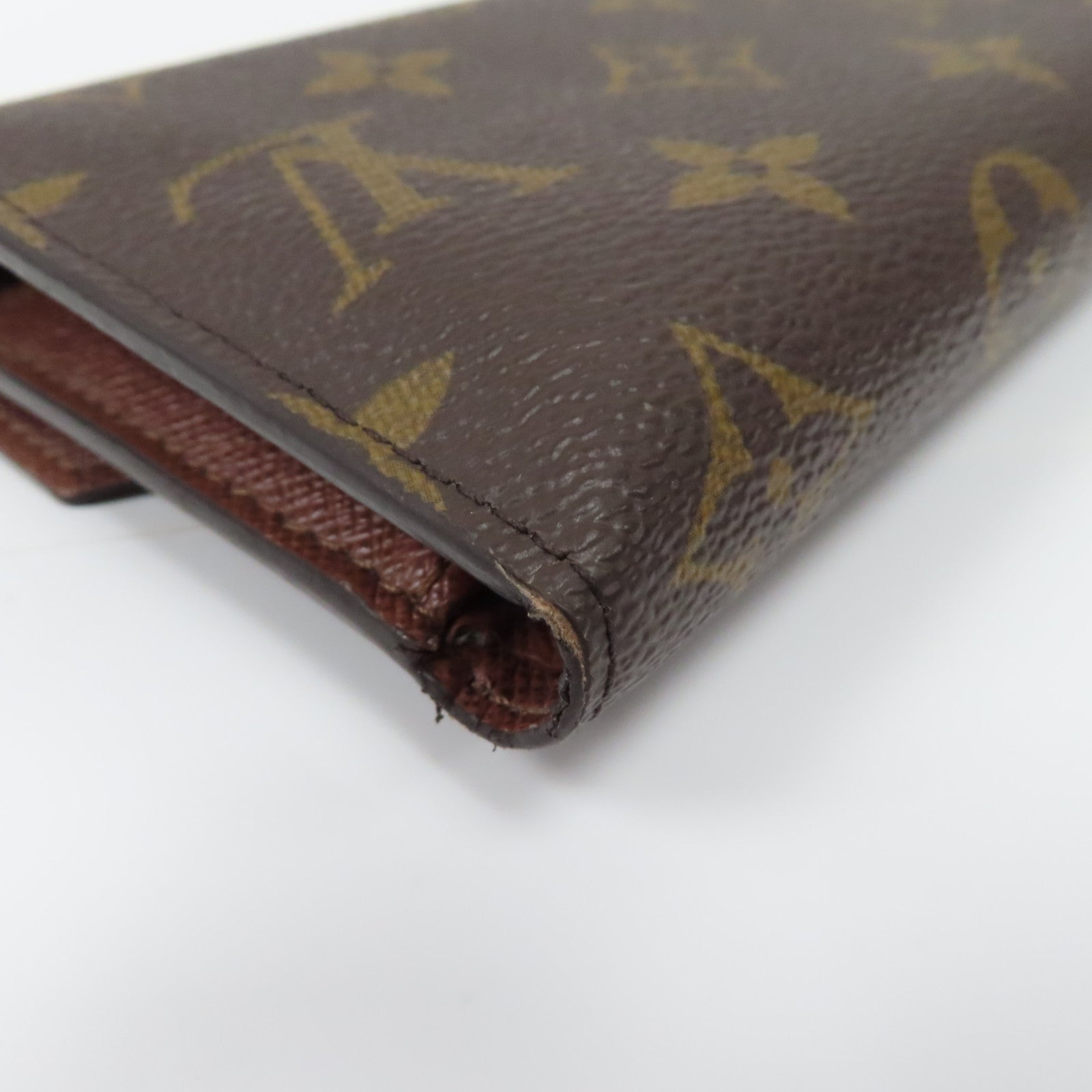 LOUIS VUITTON Monogram Victorine Wallet金扣啪鈕錢包啡色