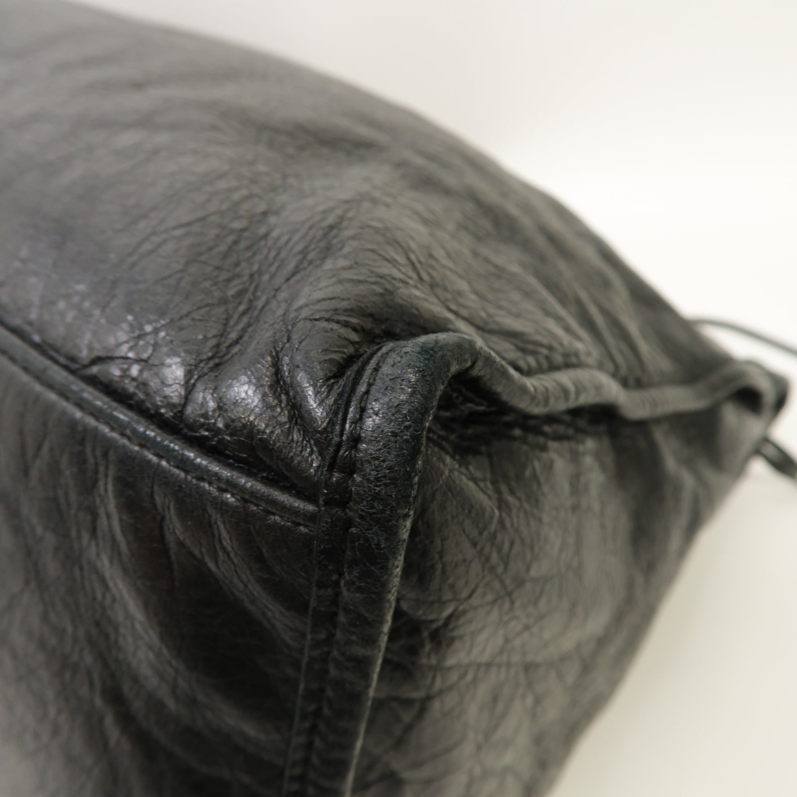 BALENCIAGA 【激減優惠】牛皮皮革The Work金扣肩背袋黒色