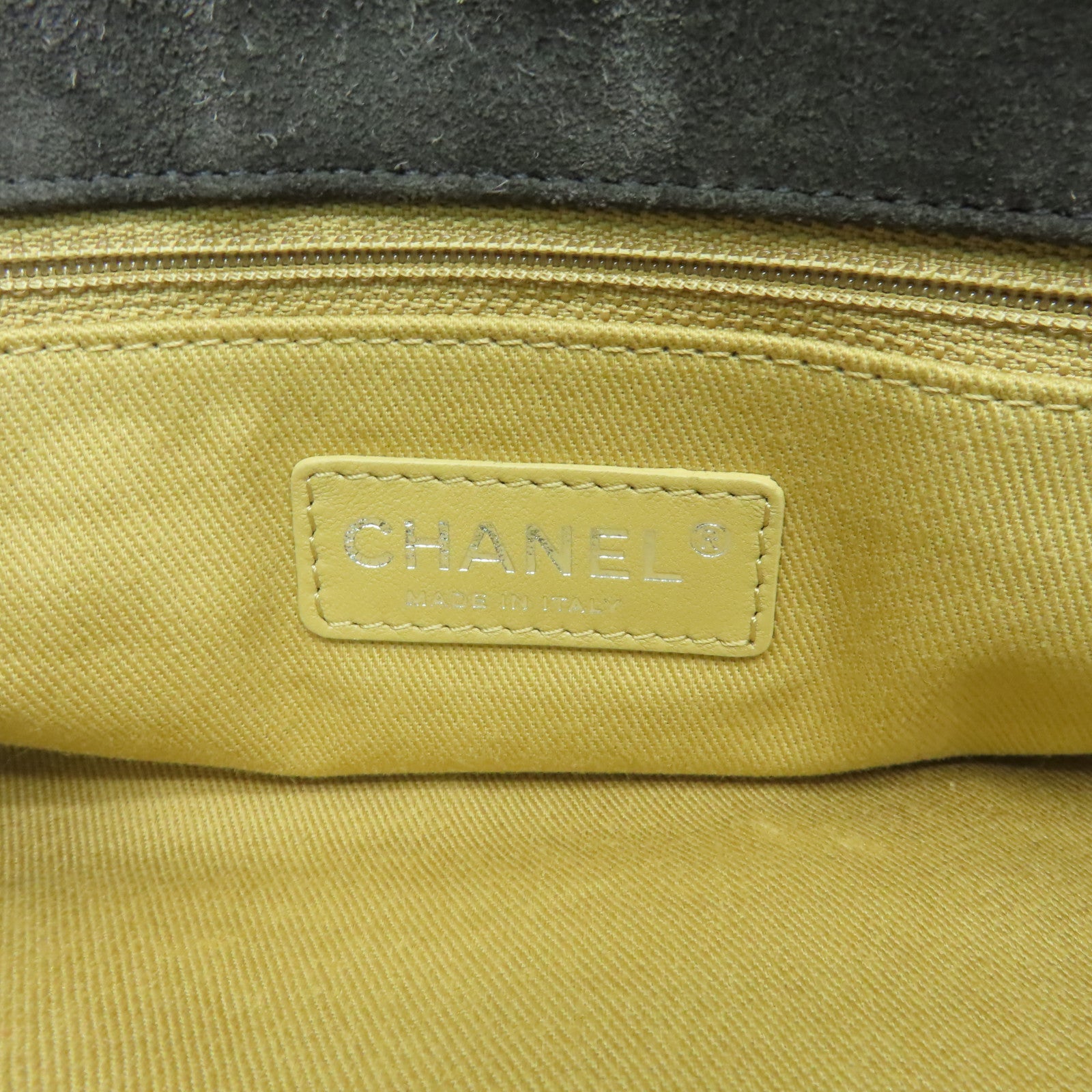 CHANEL 【清倉大減價】麂皮皮革Chain Shoulder Bag銀扣鏈帶肩背袋灰色