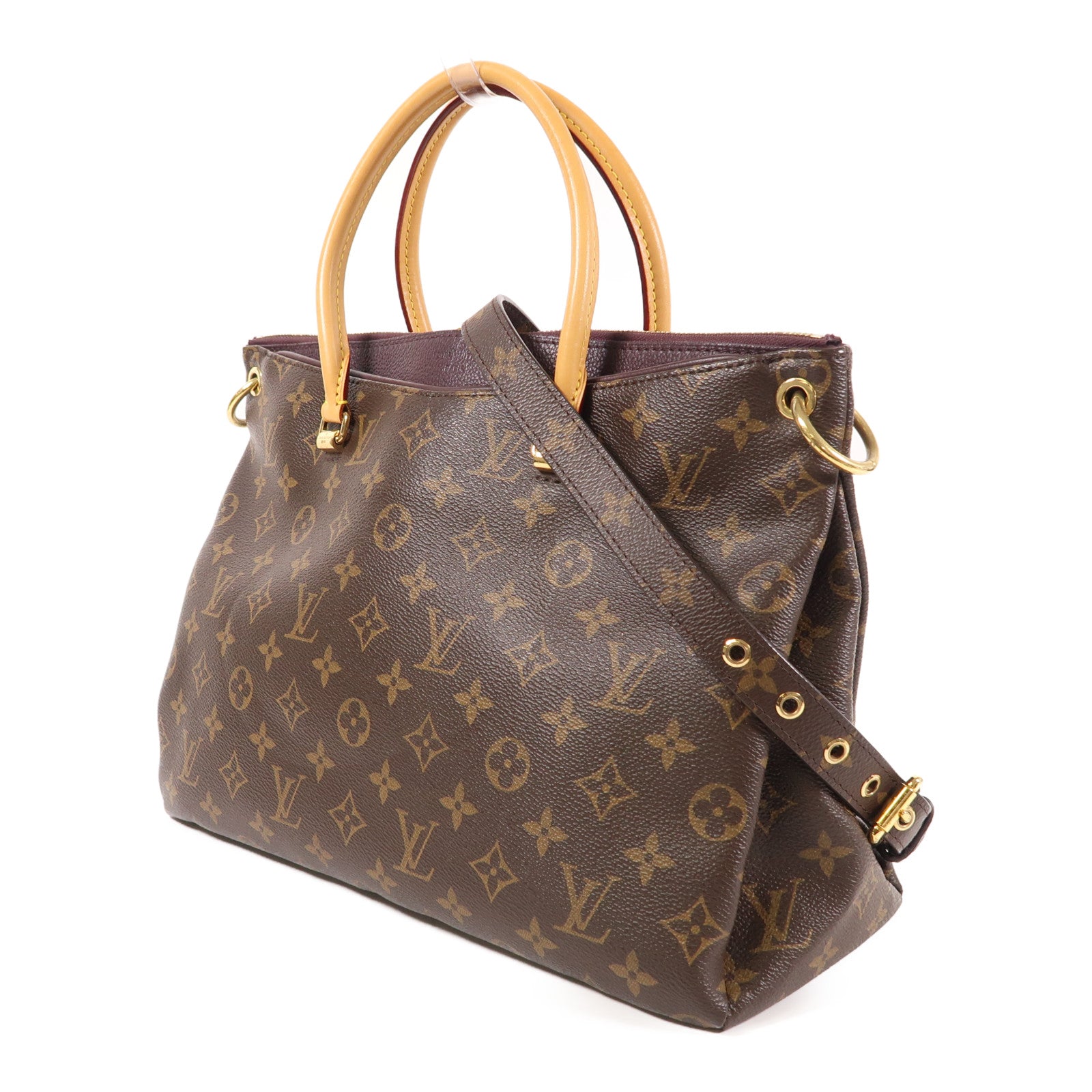 LOUIS VUITTON Monogram Pallas金扣手挽肩背兩用袋