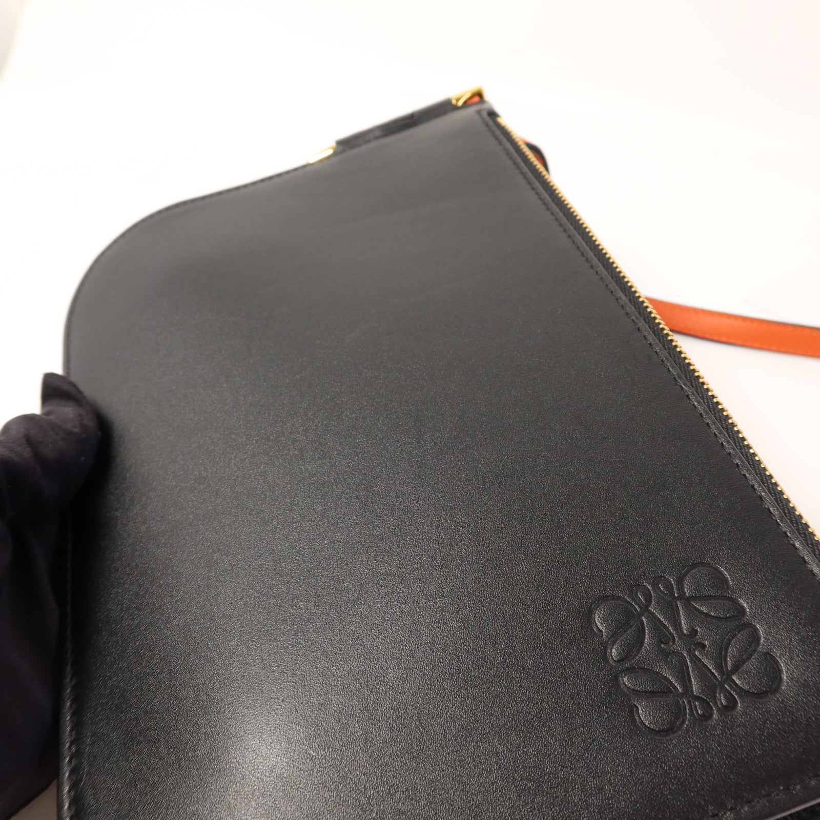 LOEWE 牛皮皮革Gate Double金扣肩背袋