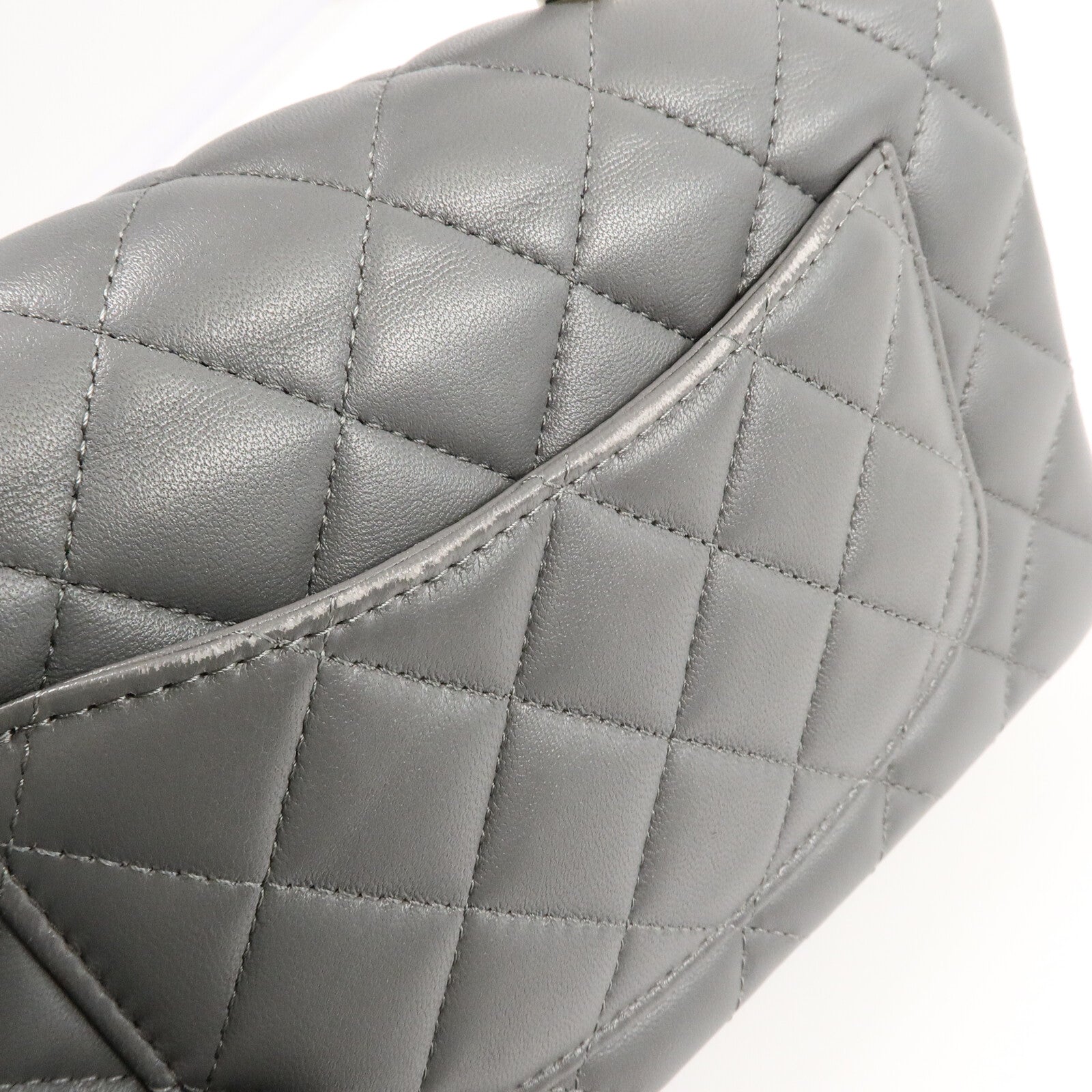 CHANEL 羊皮皮革Mini Flap With手挽肩背兩用袋