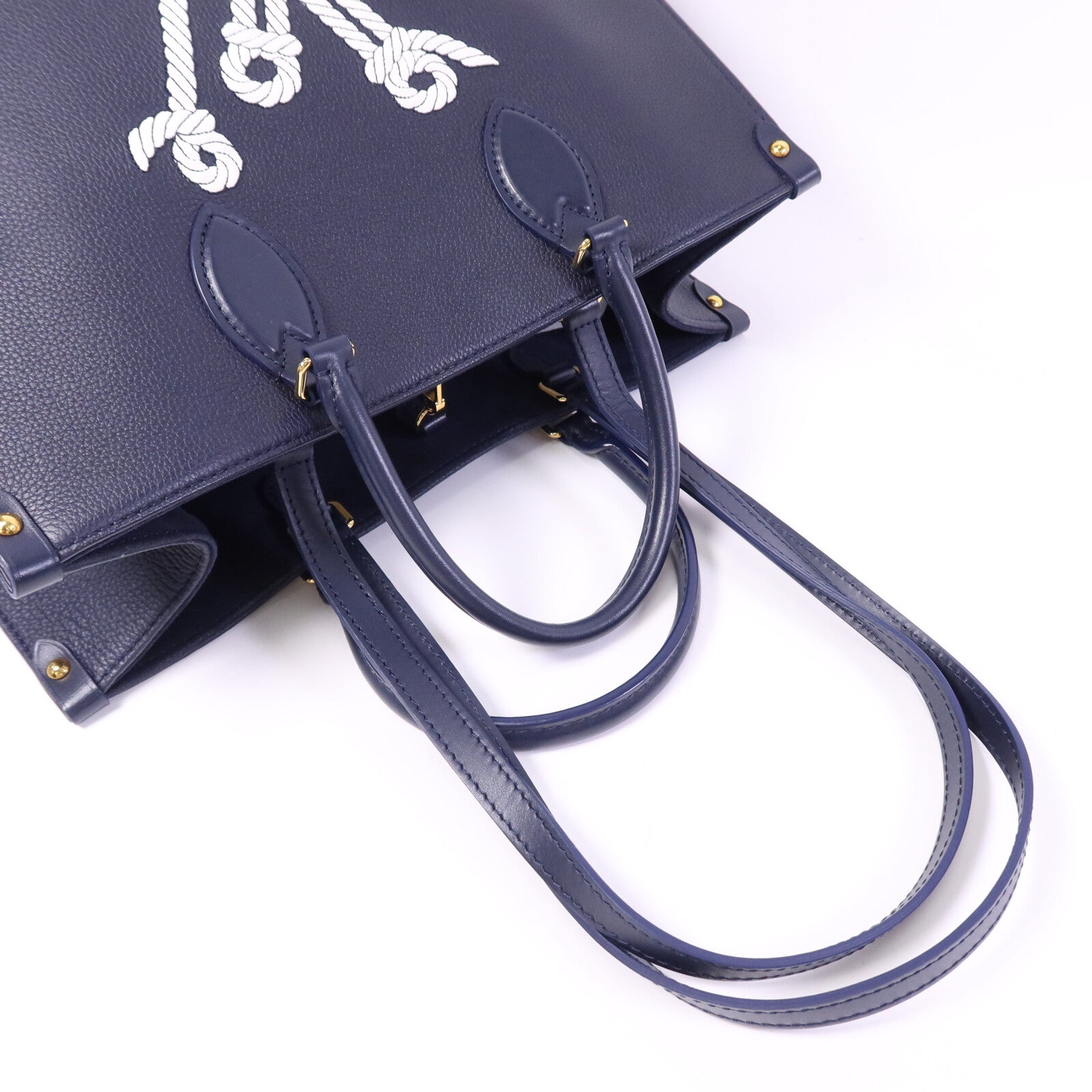 LOUIS VUITTON 牛皮皮革On The Go MM金扣手挽肩背兩用袋