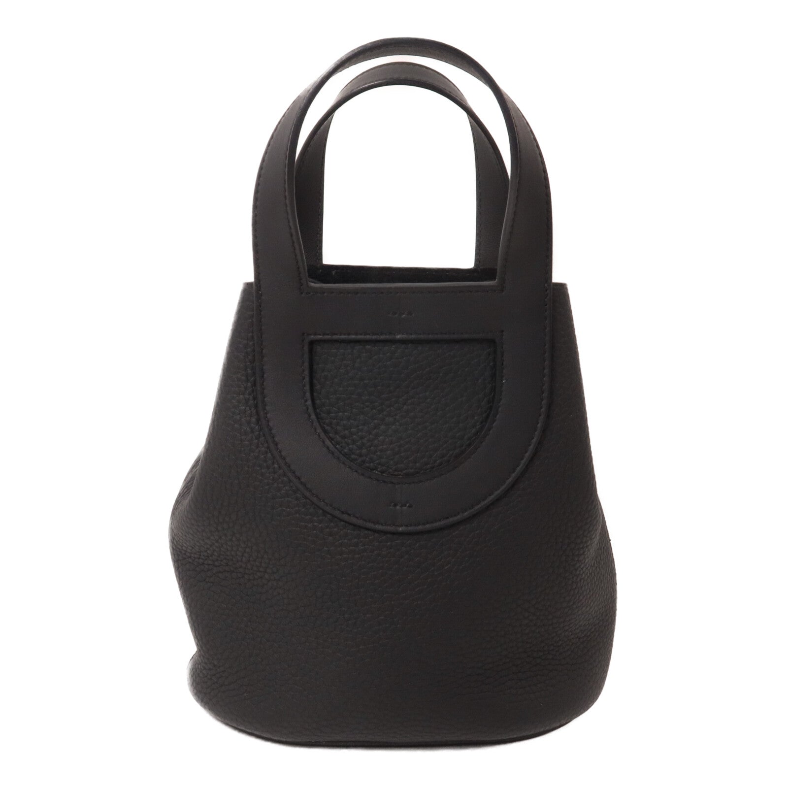 HERMES Clemence皮革In The Loop 18手挽袋Noir