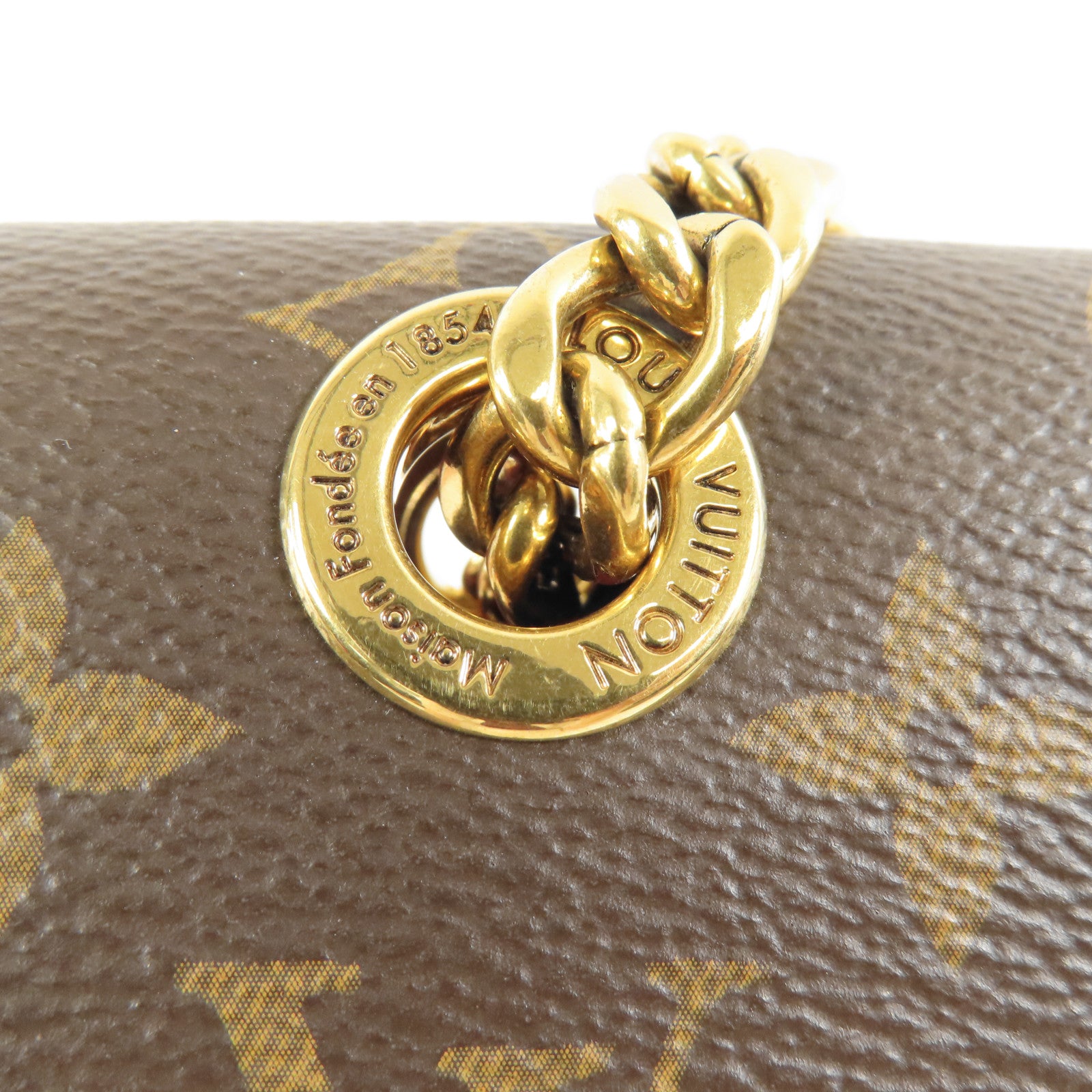 LOUIS VUITTON Monogram Passy金扣肩背袋棕色