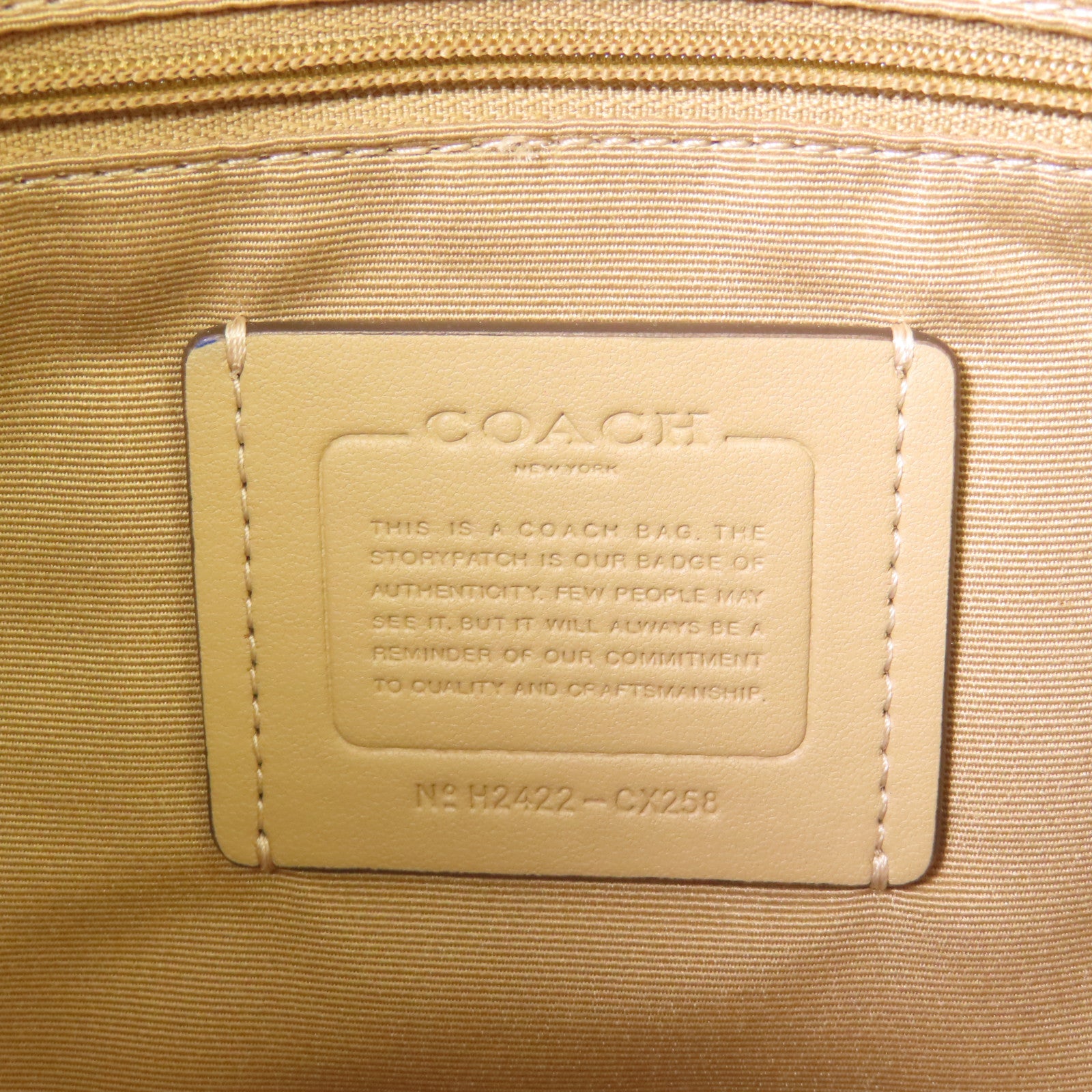 COACH 牛皮皮革2 Way Shoulder金扣手挽肩背兩用袋
