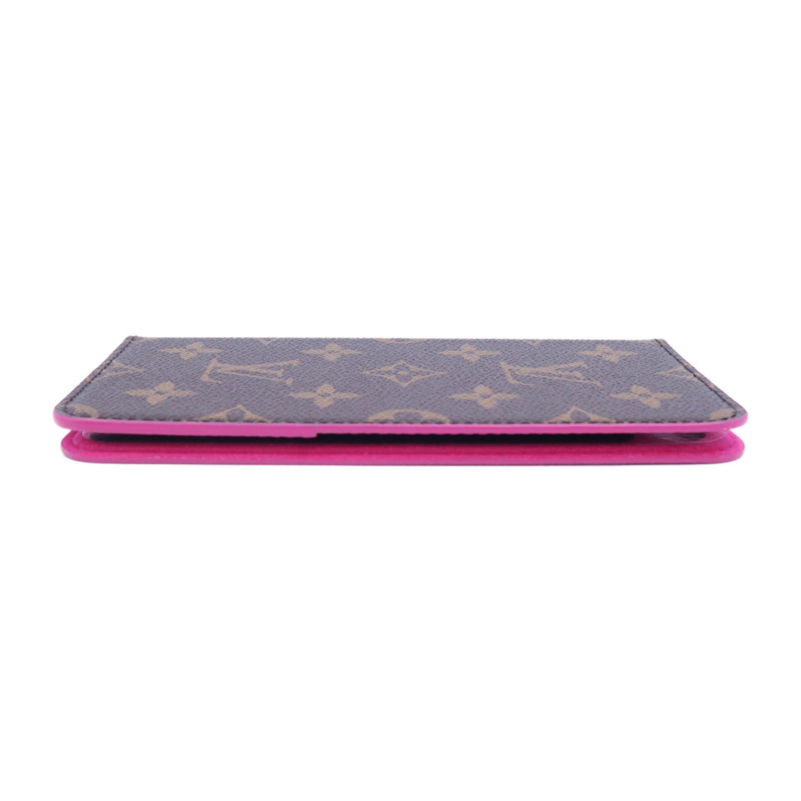 LOUIS VUITTON 【清倉大減價】Monogram iPhone 8 Plus Folio Case手機殼啡色/粉紅色