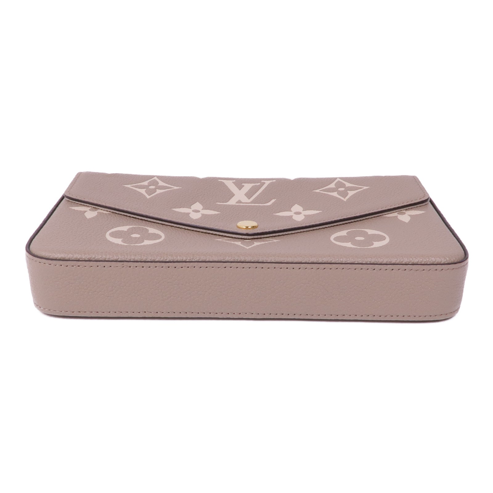 LOUIS VUITTON Monogram Empreinte Felicie Pochette金扣鏈帶肩背袋