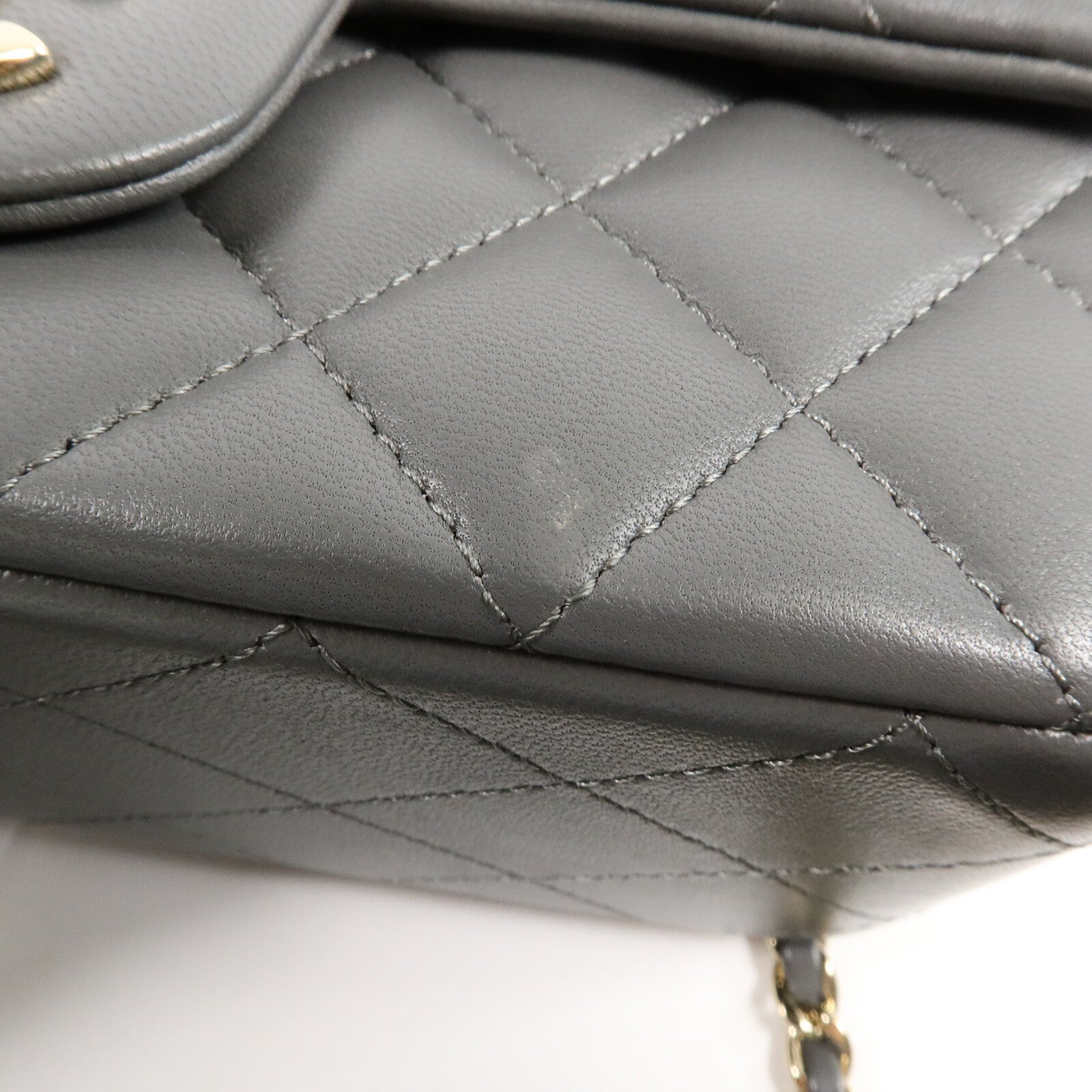 CHANEL 羊皮皮革Mini Flap With手挽肩背兩用袋