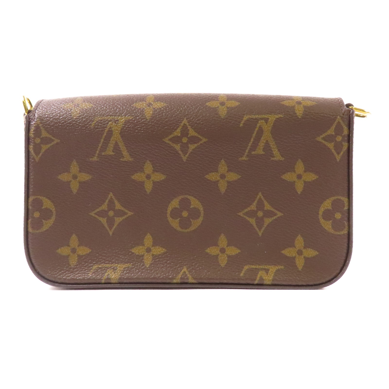 LOUIS VUITTON LV GHW Felicie Strap & Go Shoulder Bag M80091 Monogram Brown/Green