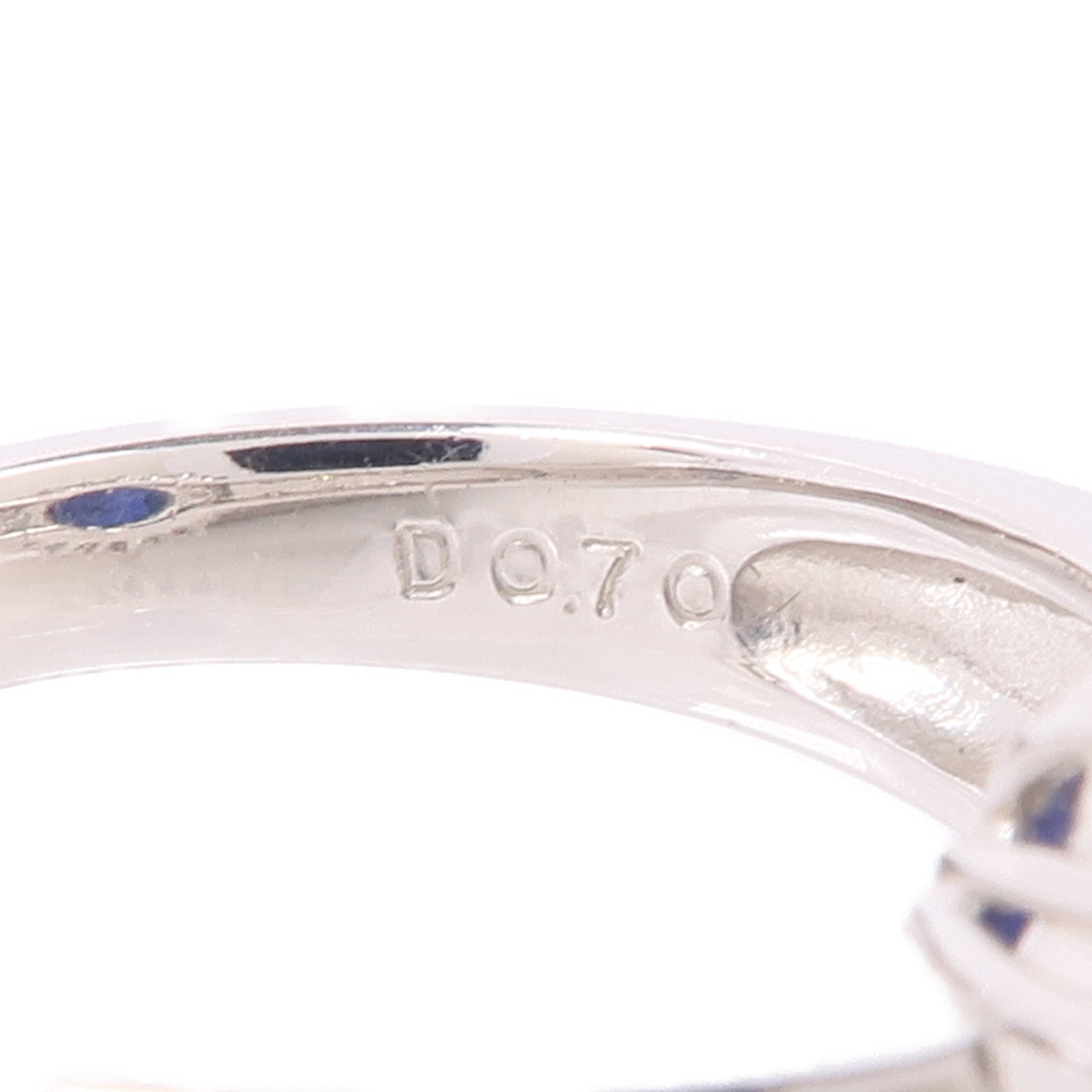 JEWELRY 【激減優惠】PT900鉑金Sapphire/Diamond Ring藍寶石/鑽石戒指US#6