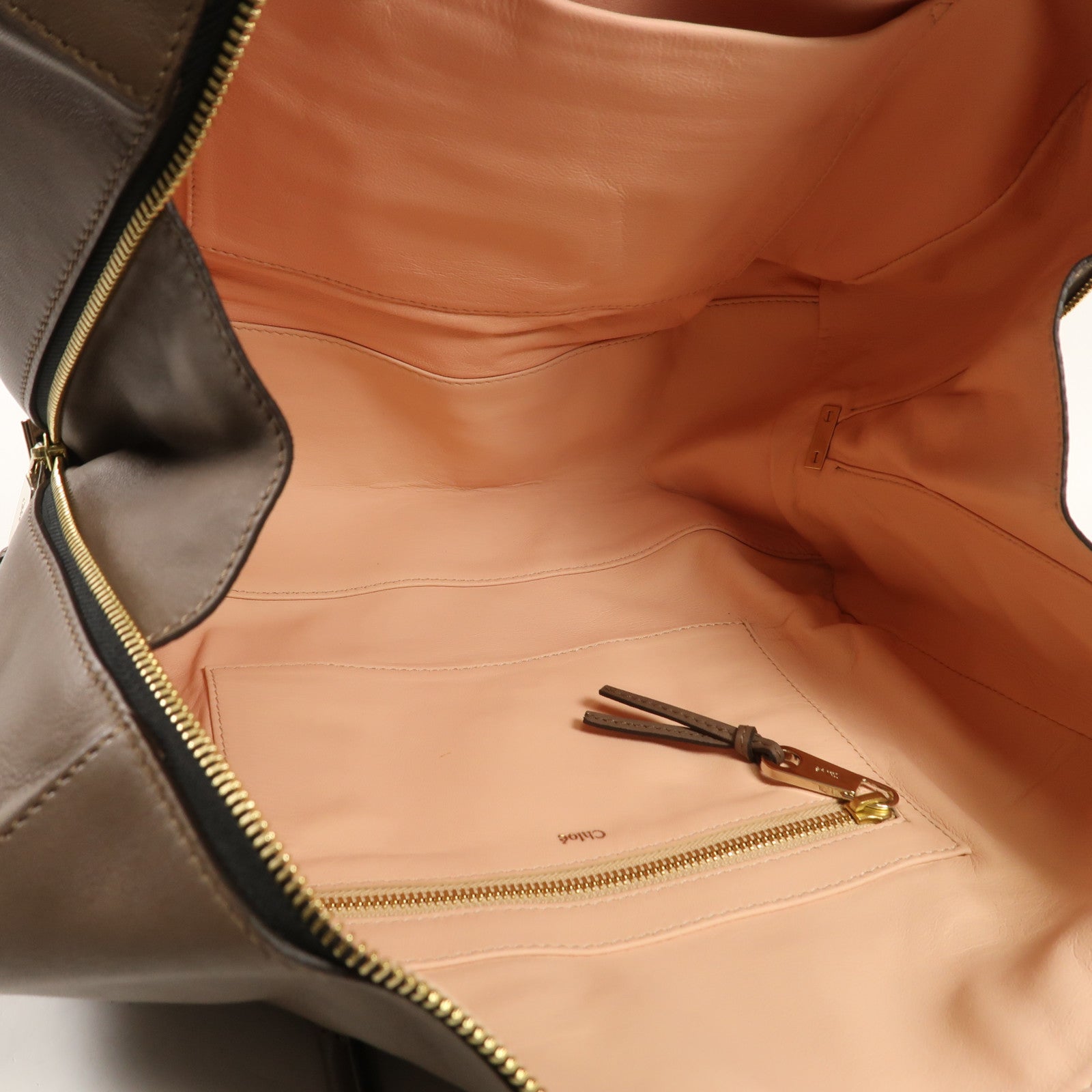 Chloe 羊皮皮革Hand Bag金扣手挽袋