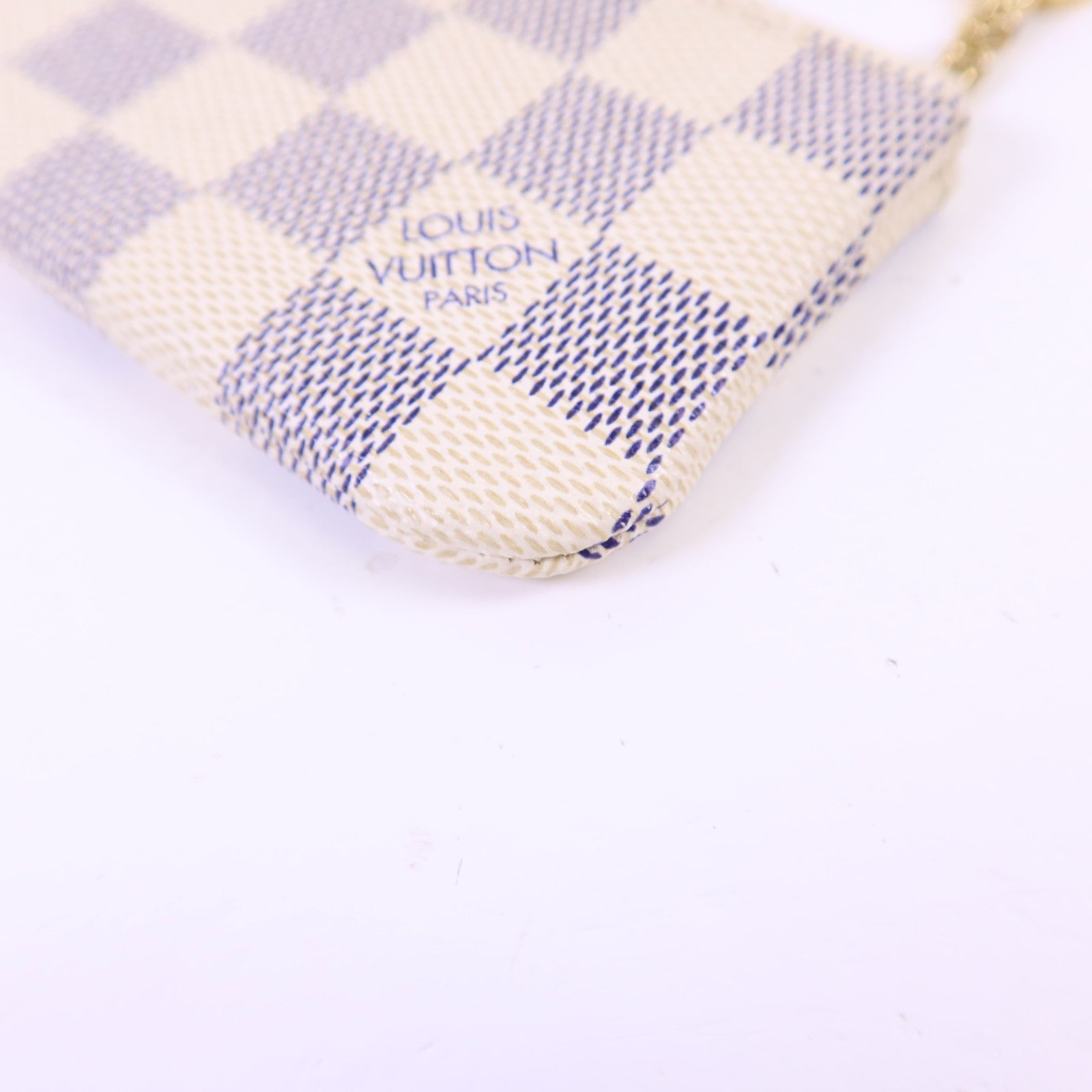 LOUIS VUITTON Damier Azur Pochette Cle金扣零錢包