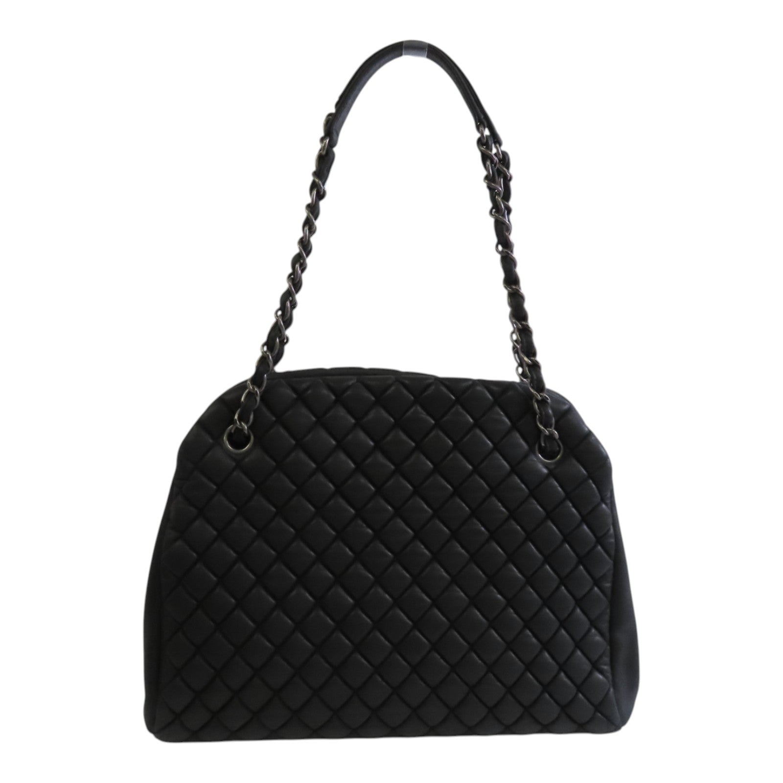 CHANEL 牛皮皮革Shoulder Bag銀扣鏈帶肩背袋