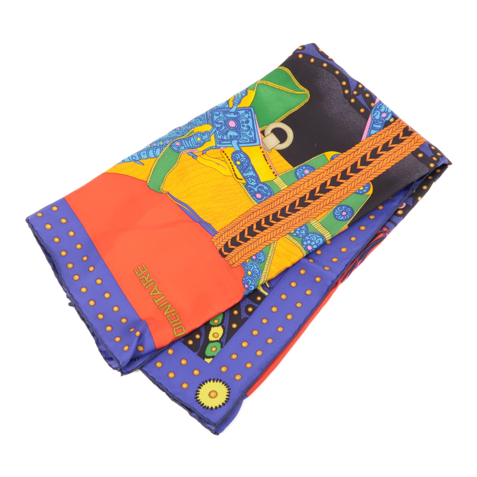 HERMES Scarf 90x90 Silk Purple/Red