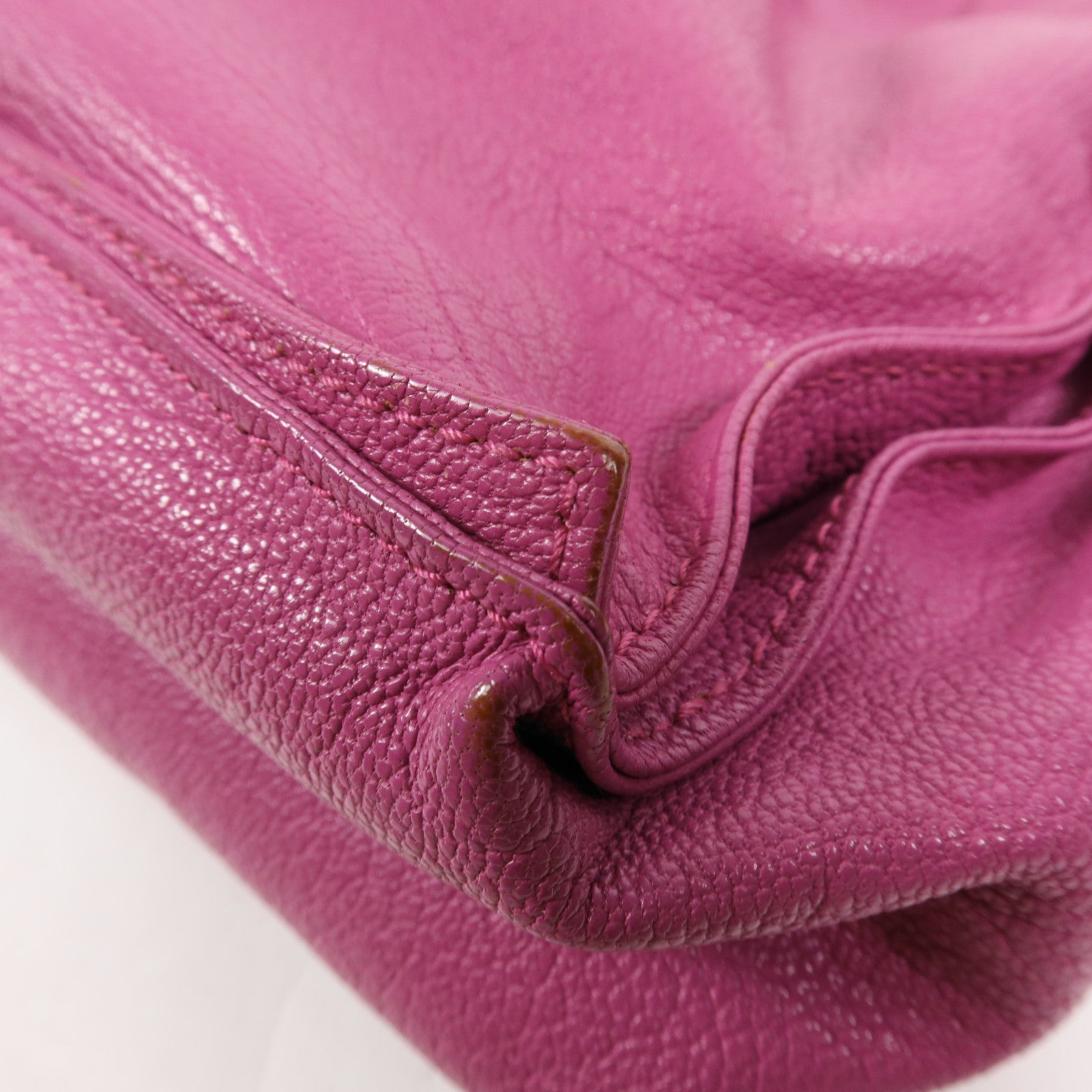 LOEWE 牛皮皮革Shoulder Bag銀扣肩背袋