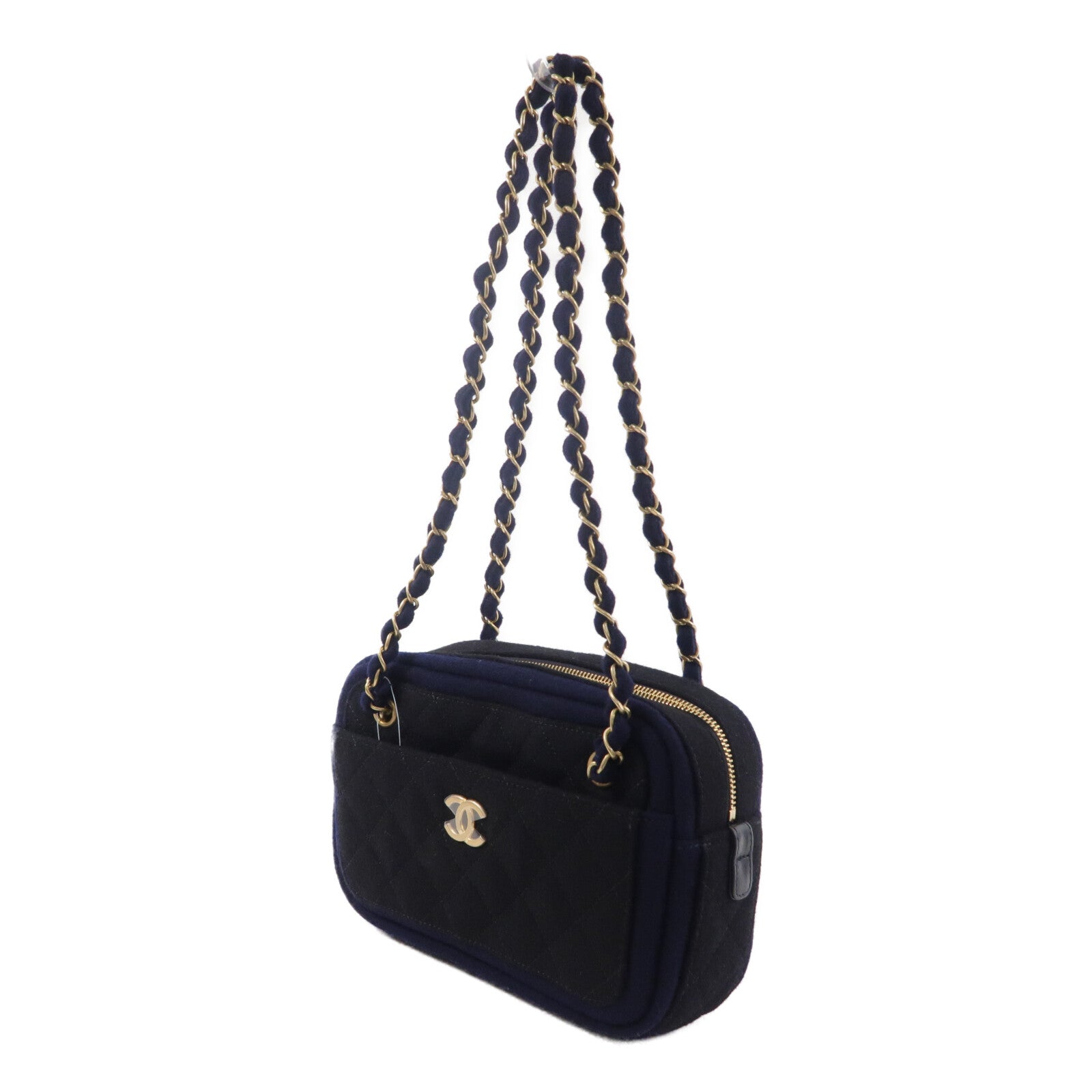 CHANEL 羊毛Camera Bag鏈帶肩背袋