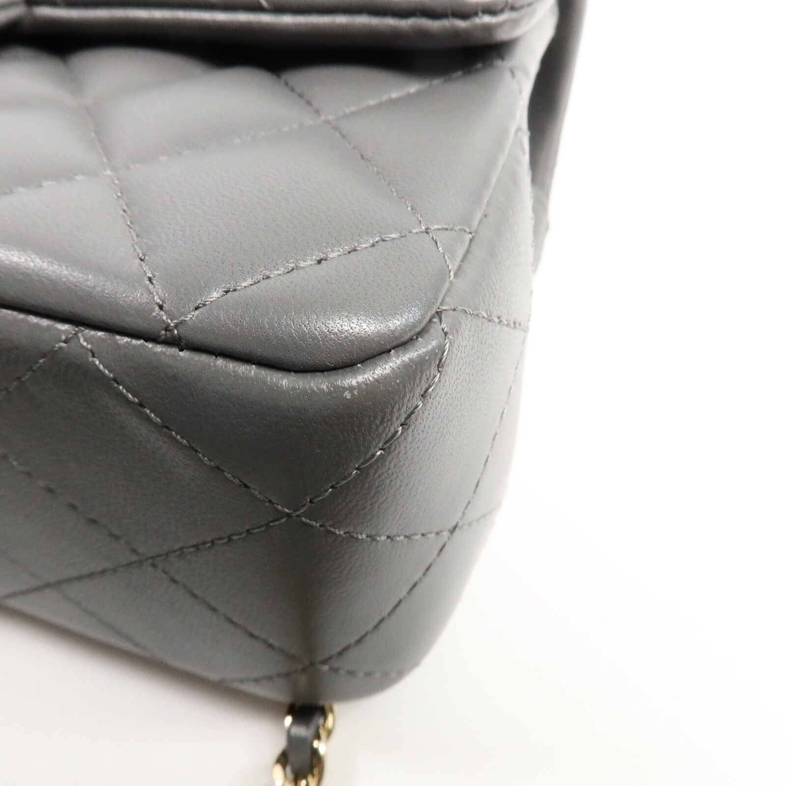 CHANEL 羊皮皮革Mini Flap With手挽肩背兩用袋