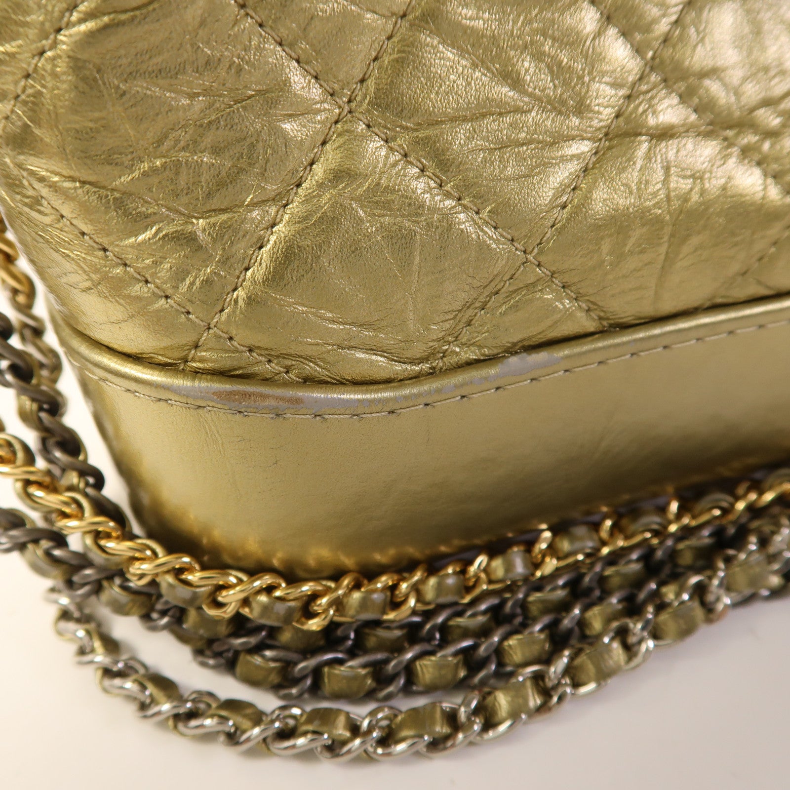 CHANEL 牛皮皮革Gabrielle Small鏈帶肩背袋