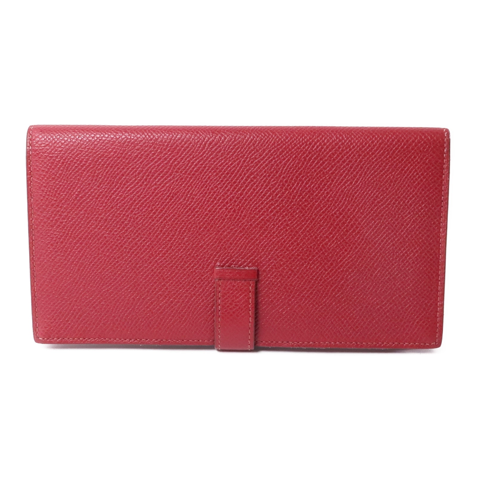 HERMES 皮革Bearn Long Wallet銀扣長錢包長錢包