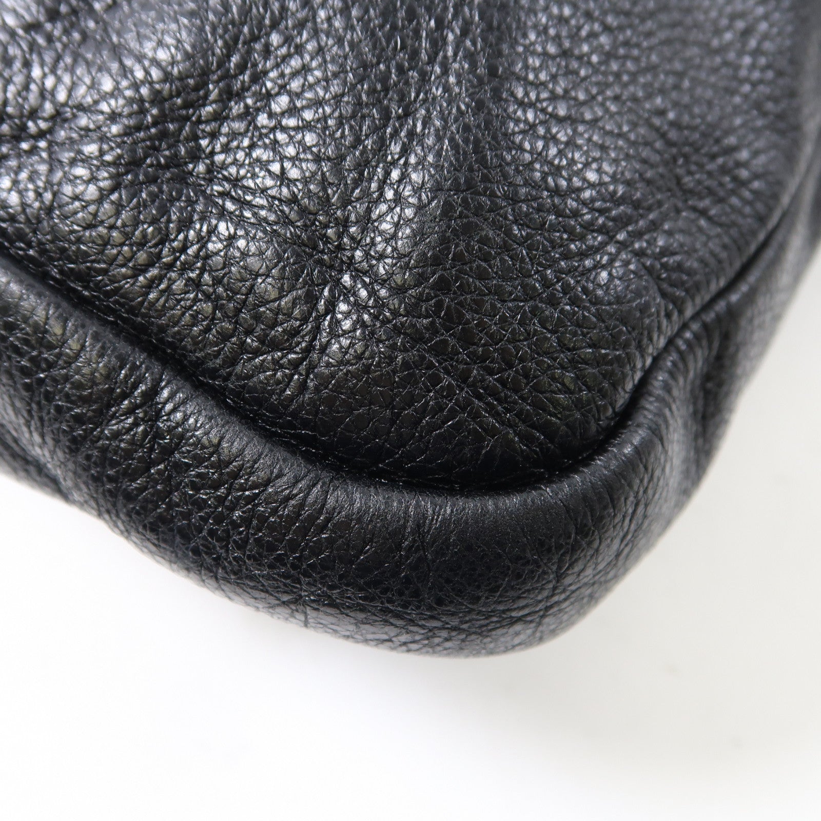 GUCCI 牛皮皮革Messenger Bag銀扣肩背袋黑色