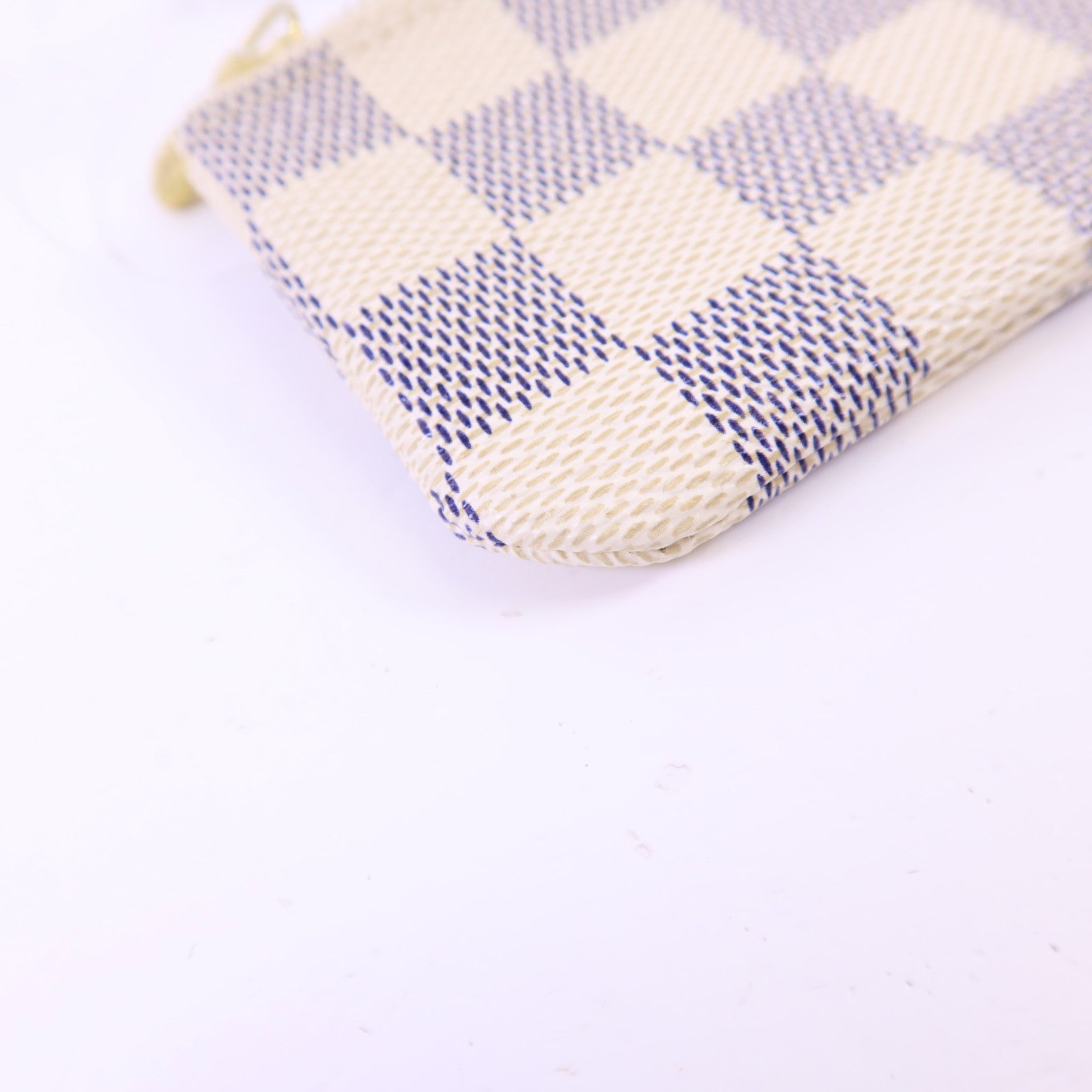 LOUIS VUITTON Damier Azur Pochette Cle金扣零錢包