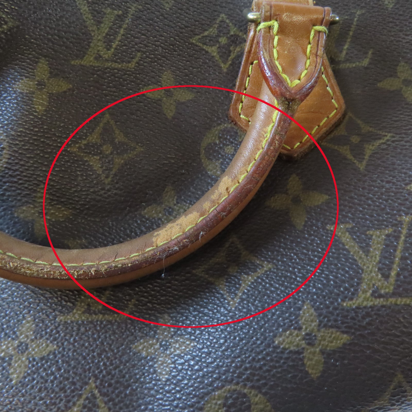 LOUIS VUITTON Monogram Speedy 35金扣手挽袋啡色