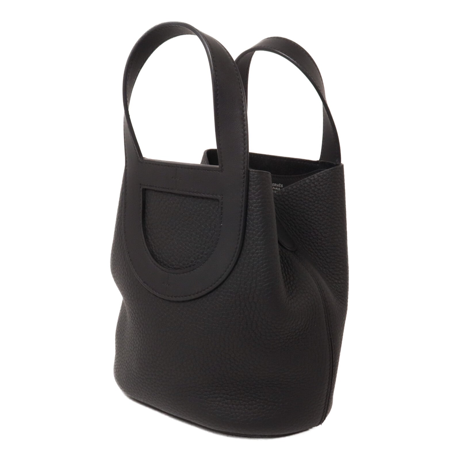 HERMES Clemence皮革In The Loop 18手挽袋Noir