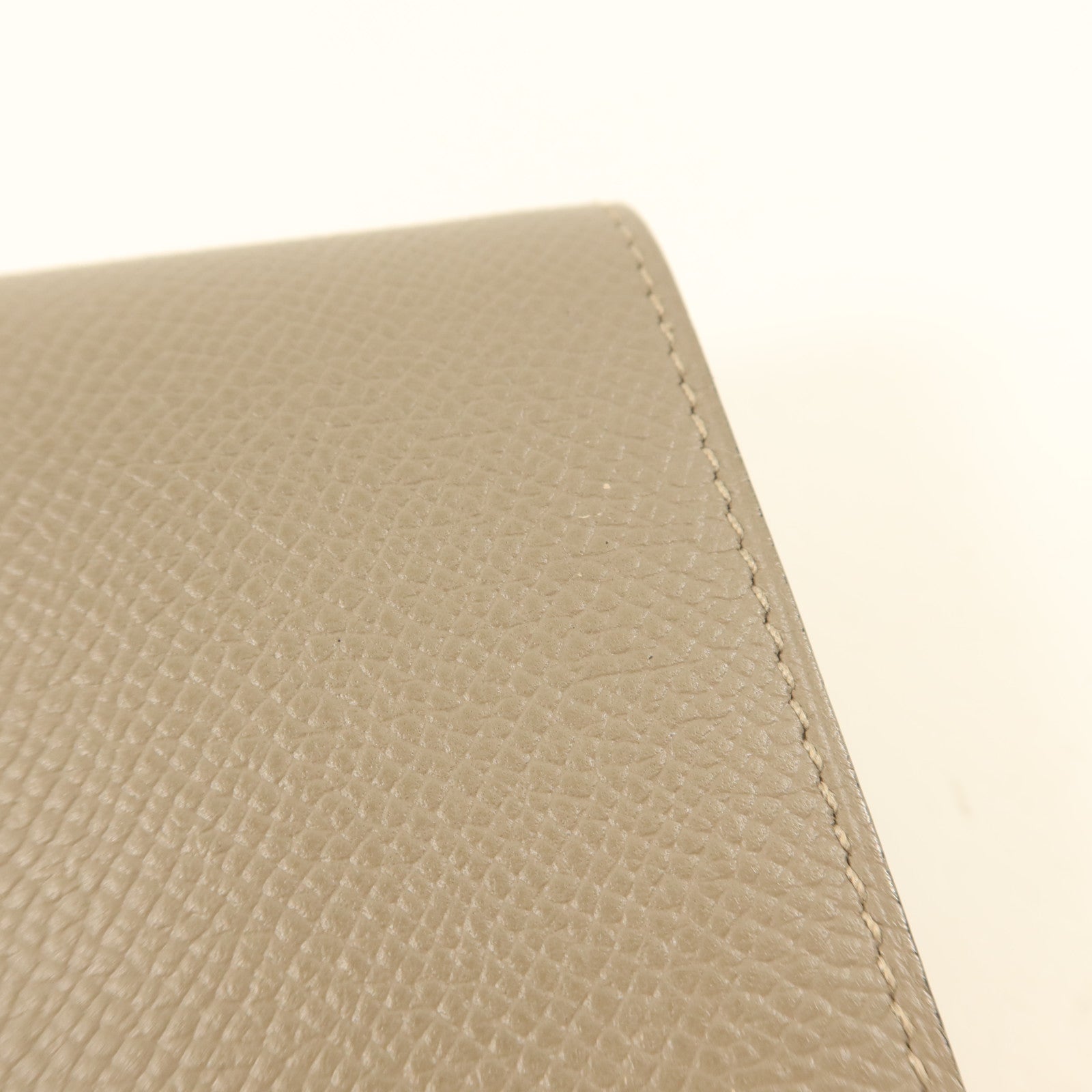 HERMES Epsom皮革Bearn Compact Wallet銀扣錢包Gris Asphalte