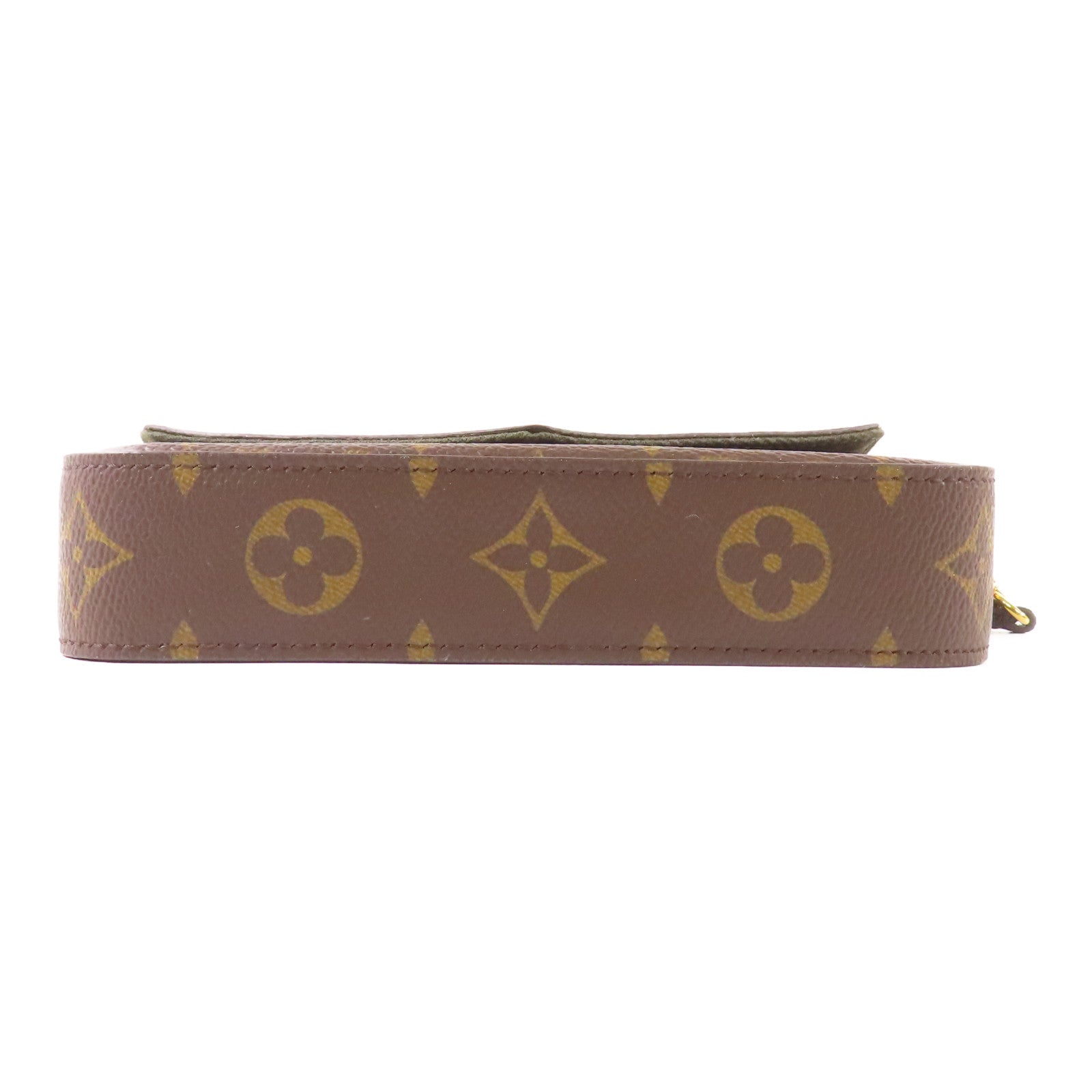 LOUIS VUITTON LV GHW Felicie Strap & Go Shoulder Bag M80091 Monogram Brown/Green
