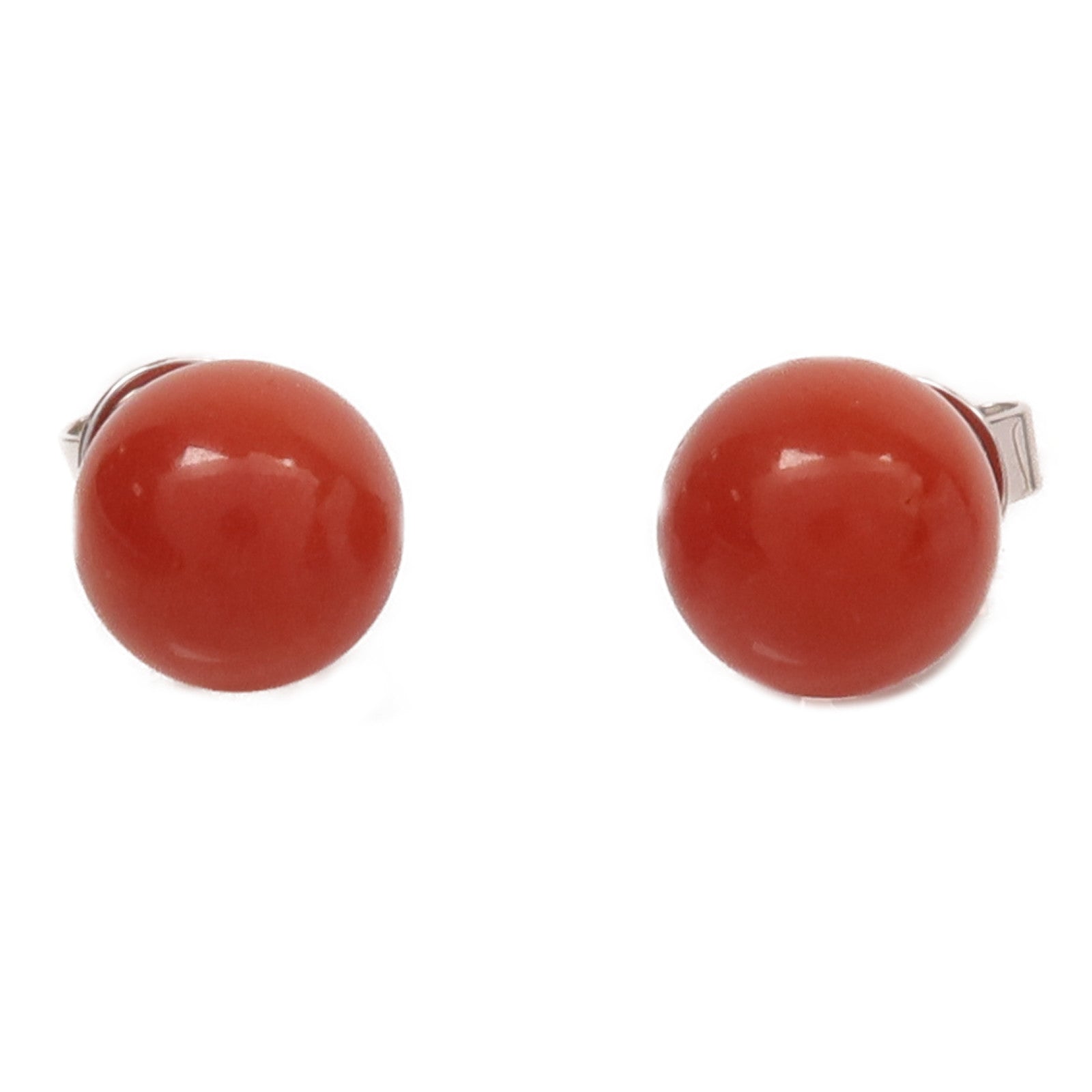 JEWELRY 18K白金/珊瑚Coral Earrings耳環