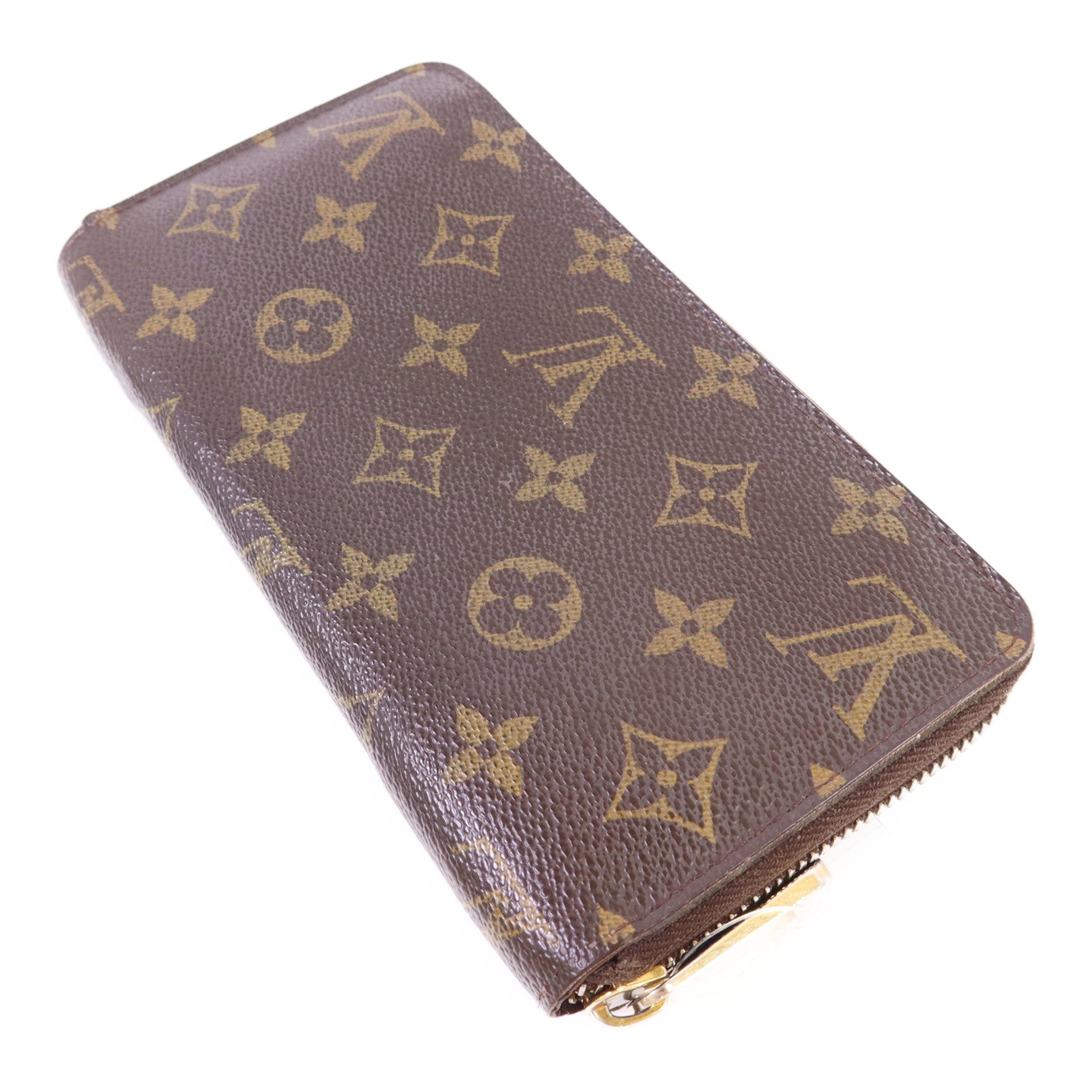 LOUIS VUITTON Monogram Zipper Long Wallet金扣長錢包M60017