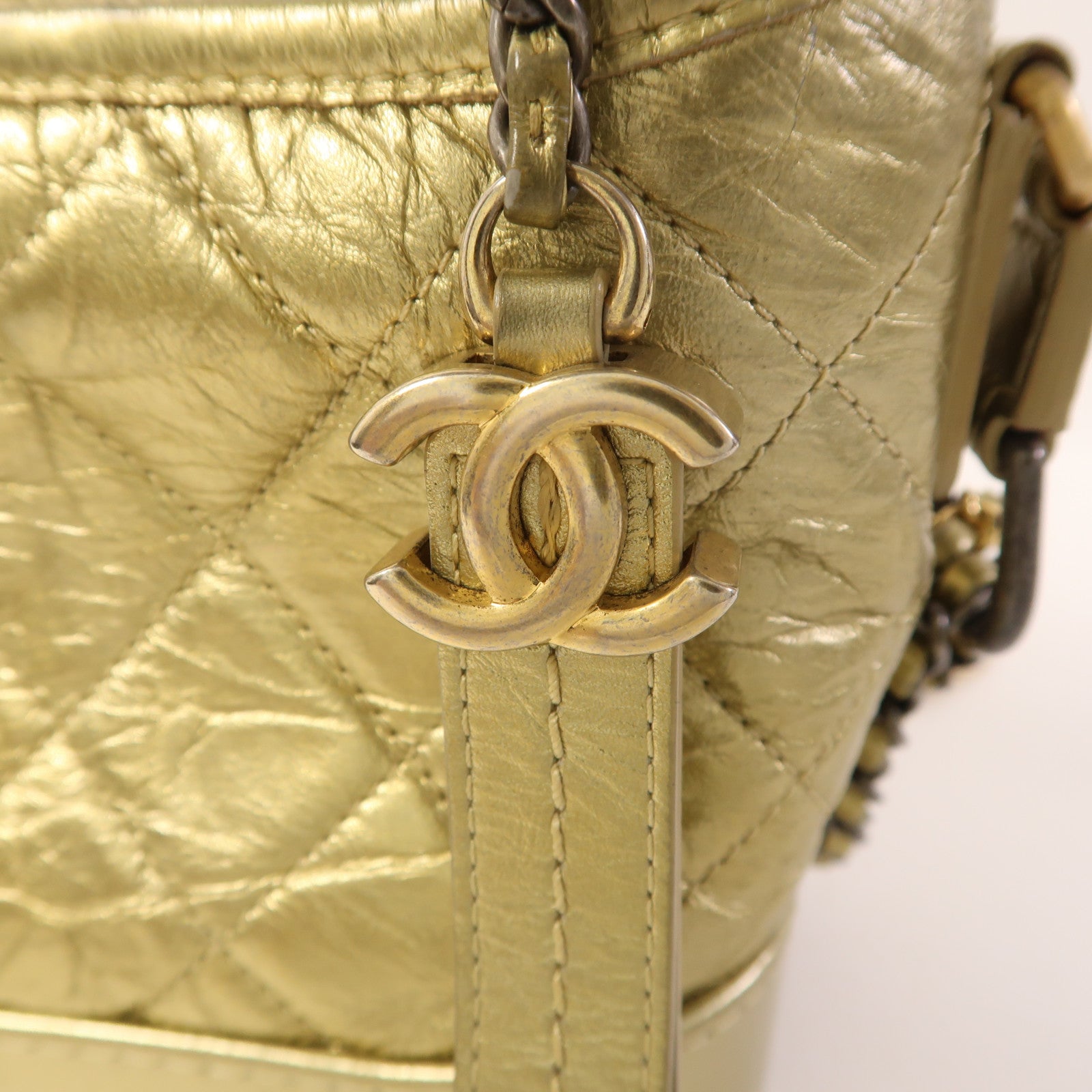 CHANEL 牛皮皮革Gabrielle Small鏈帶肩背袋