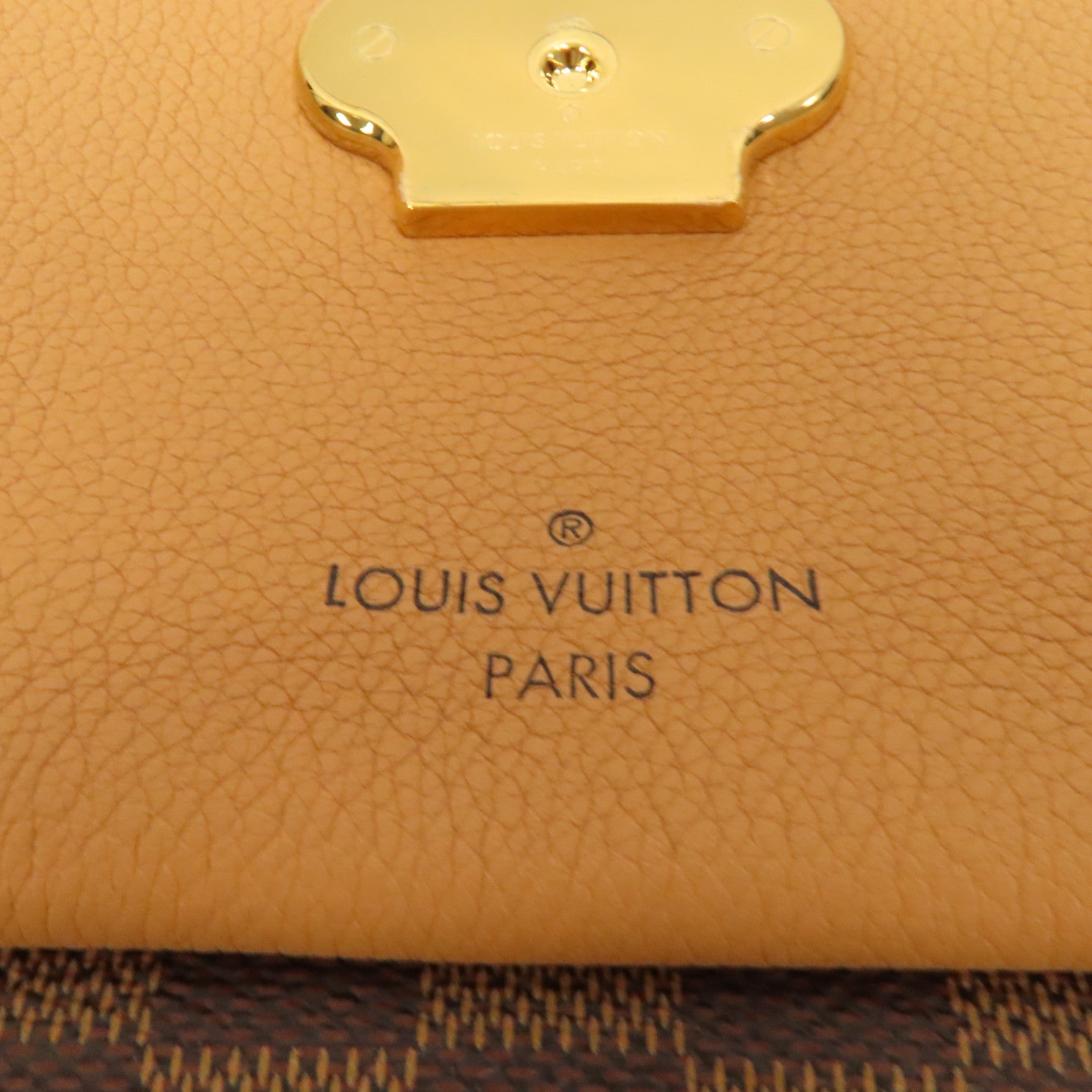 LOUIS VUITTON Damier Vavin PM金扣鏈帶肩背袋啡色