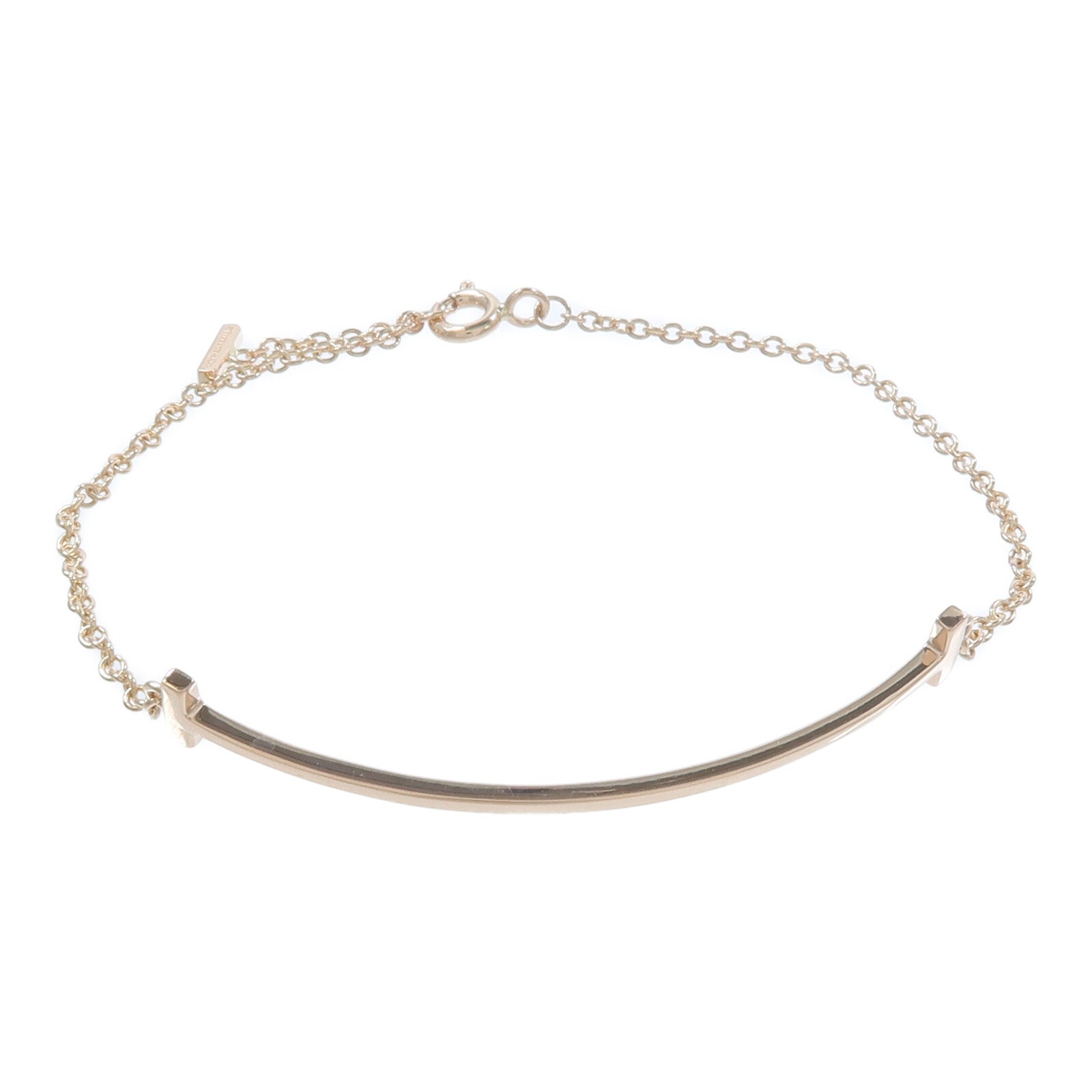 TIFFANY＆CO 18K黃金T Smile Bracelet手鏈