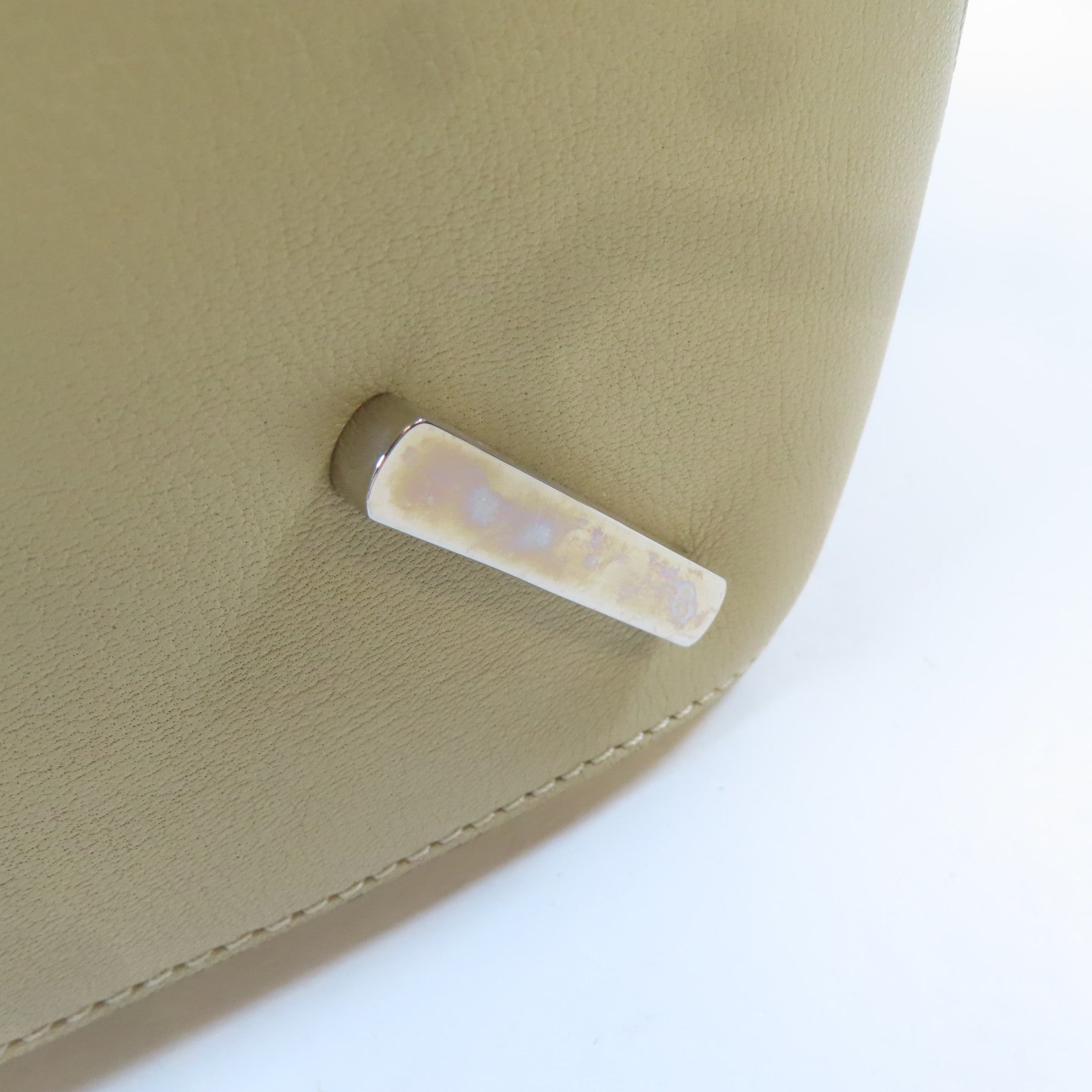 LOEWE 牛皮皮革Large Puzzle銀扣手挽肩背兩用袋淺褐色