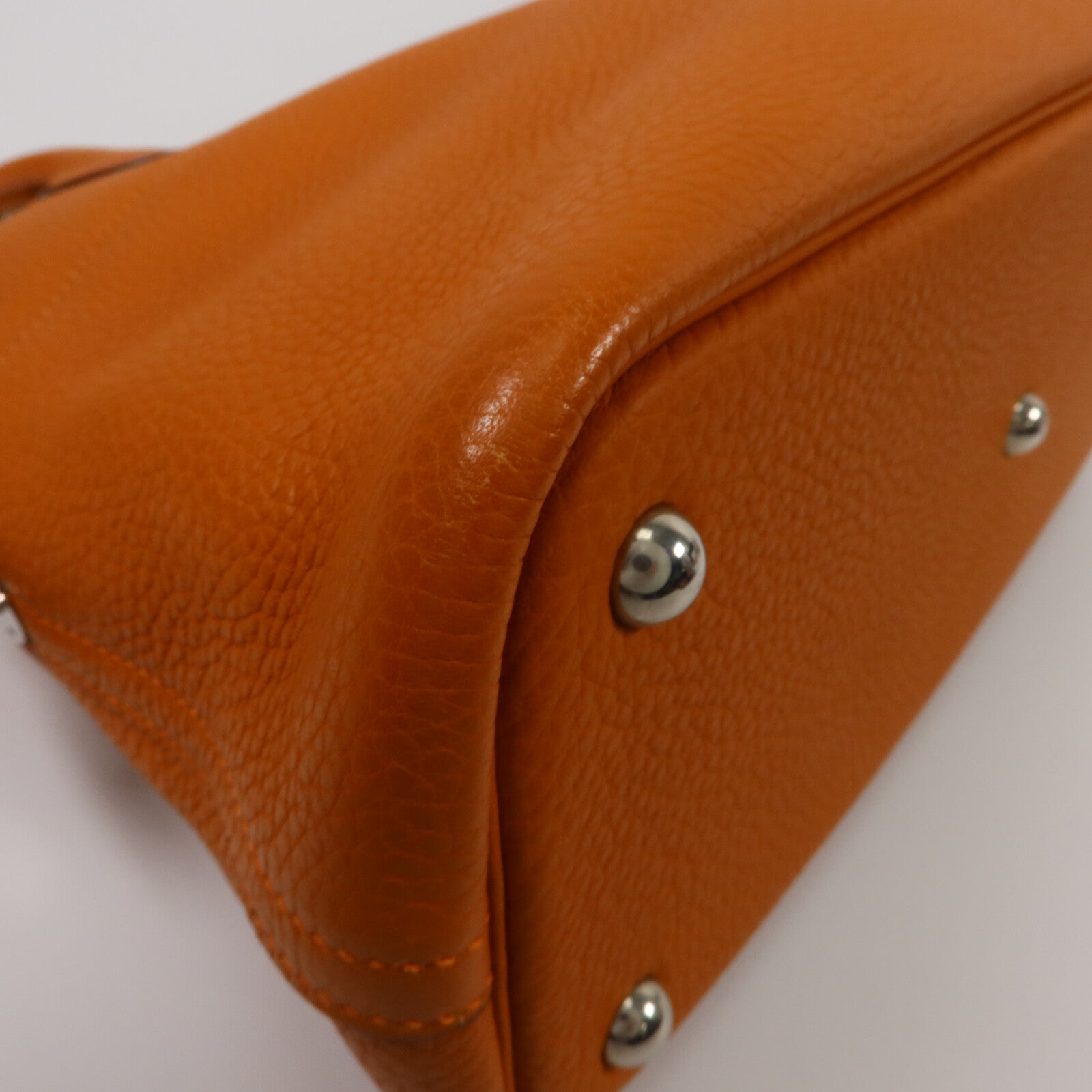 HERMES Clemence皮革Bolide 31手挽肩背兩用袋Orange