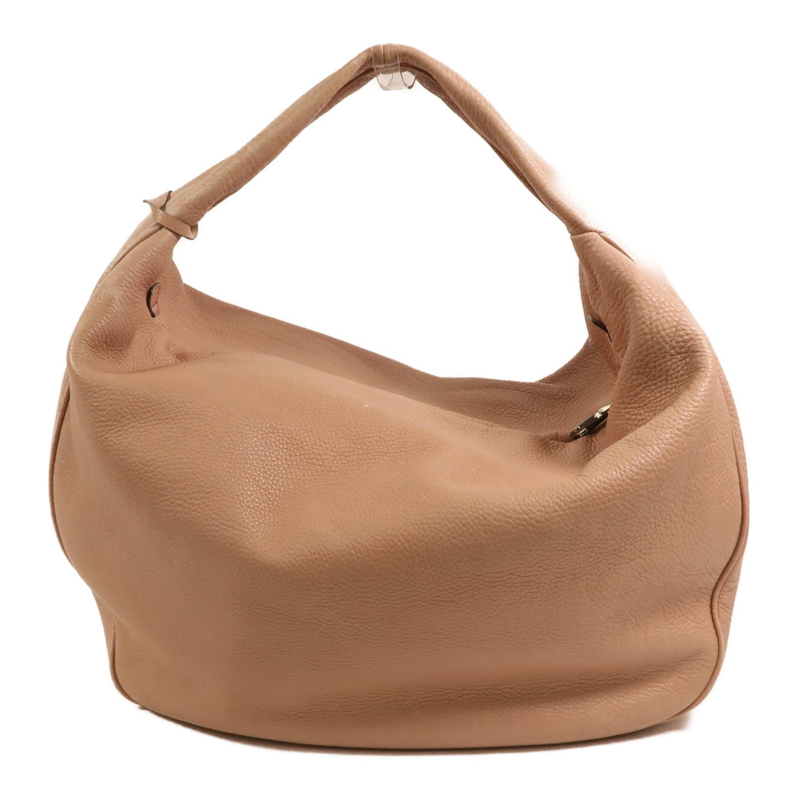 LOEWE 牛皮皮革Calle Lock Hobo銀扣肩背袋